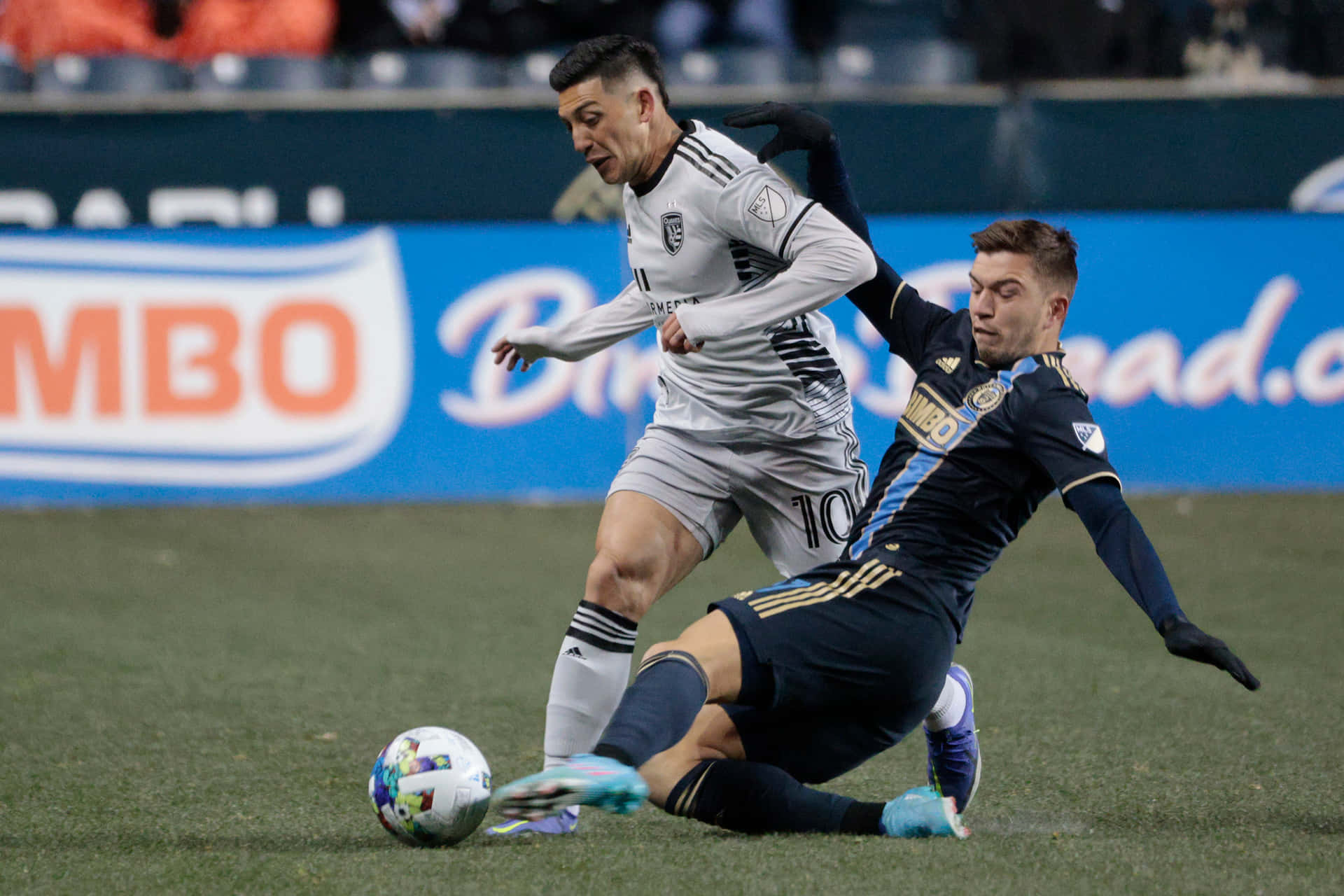 San Jose Earthquakes Cristian Espinoza Against Philadelphia Union Jim Curtin Background