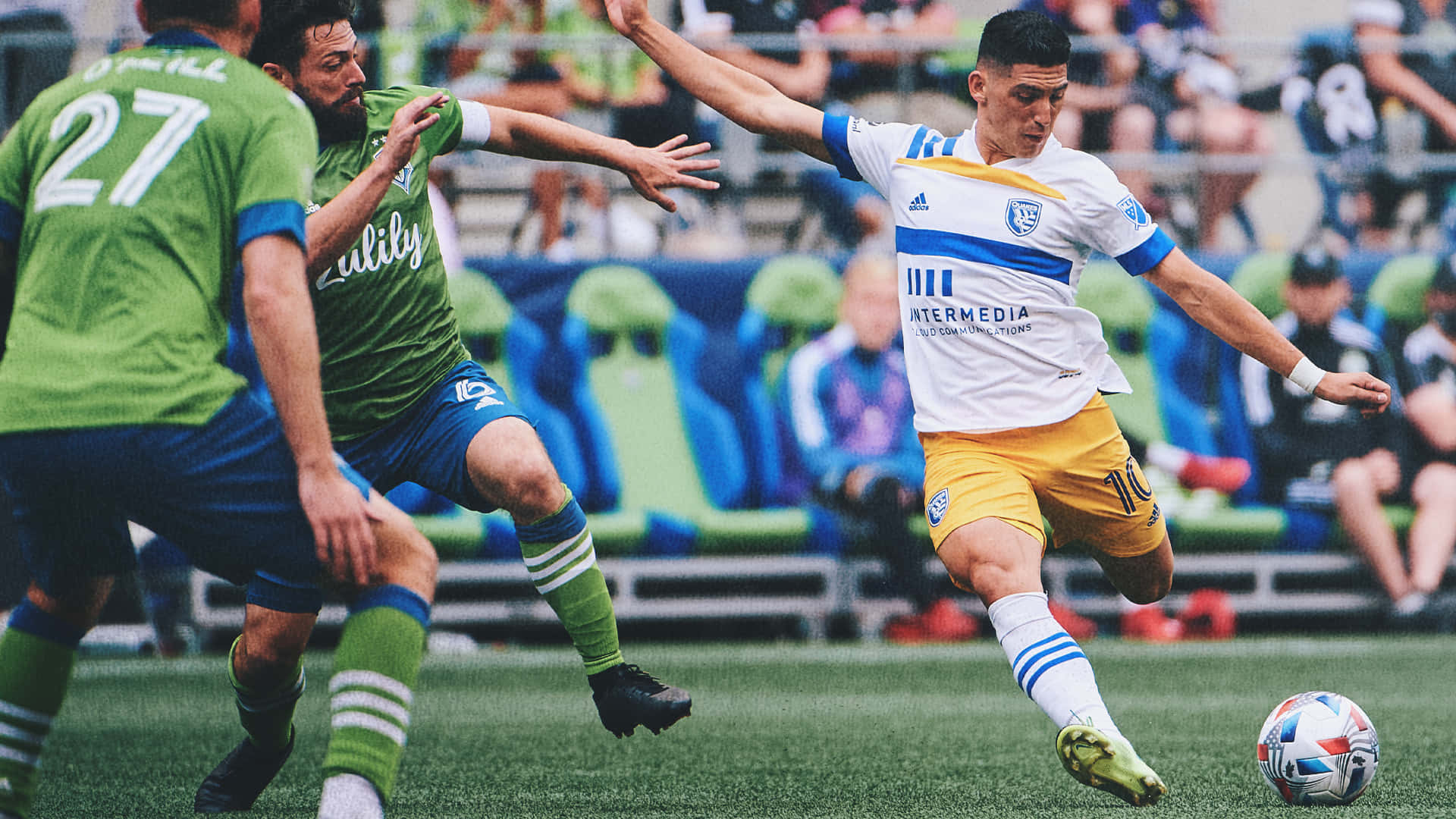 San Jose Earthquakes Midfielder Cristian Espinoza Stunning Kick Background