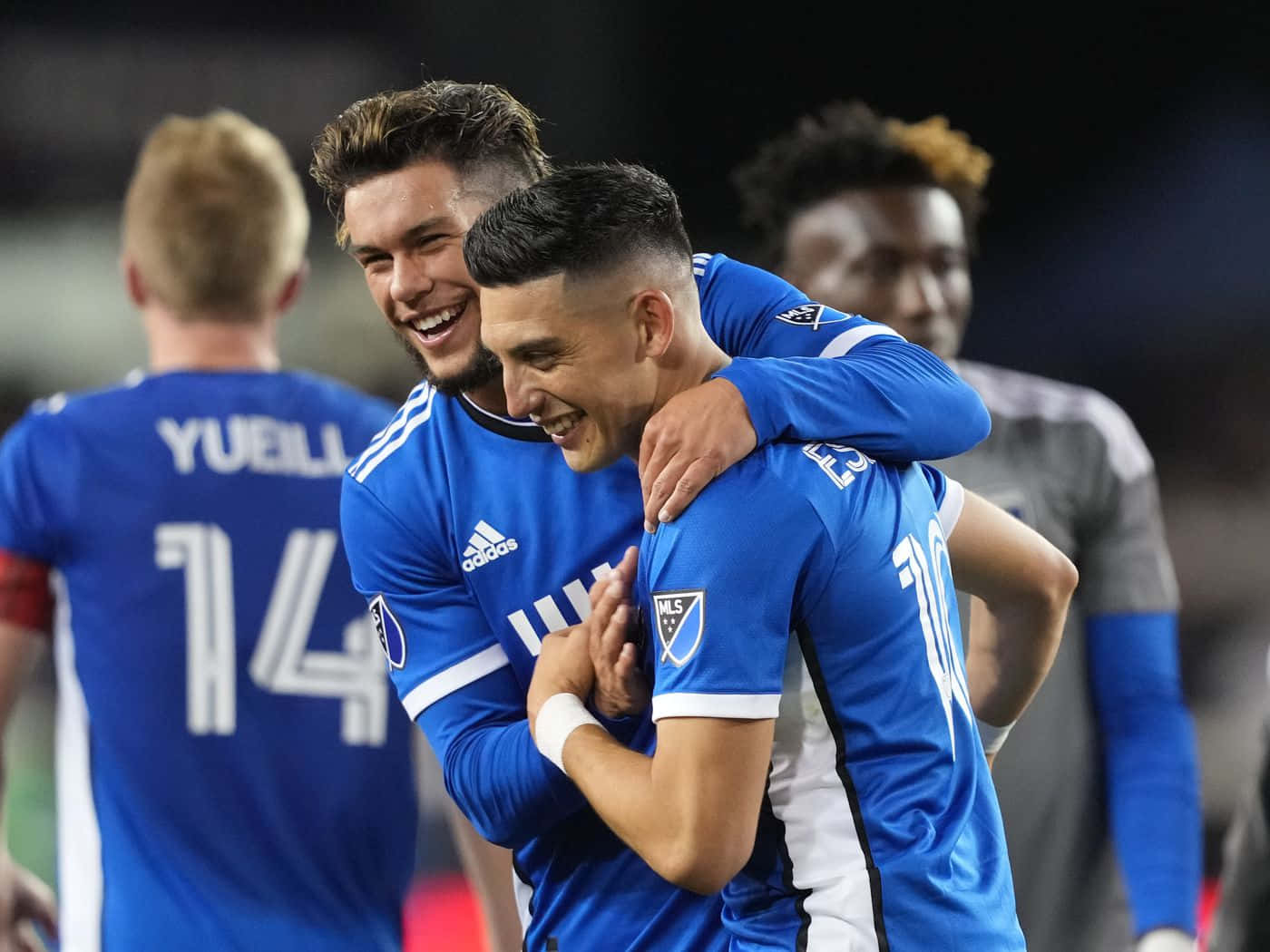 San Jose Earthquakes Midfielder Cristian Espinoza With Teammate Isaac Boehmer Background