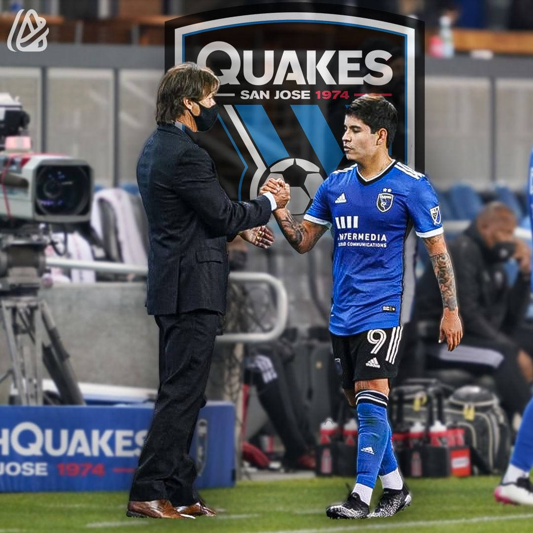 San Jose Earthquakes Player Handshake Background