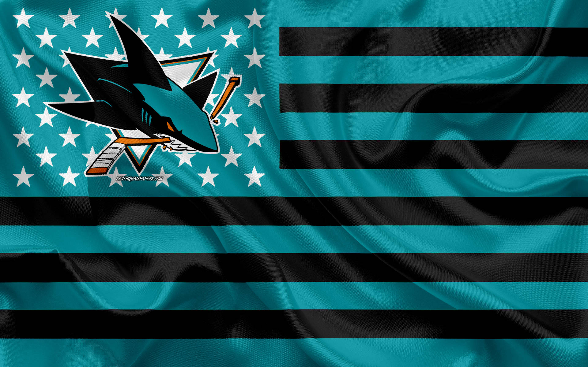 San Jose Sharks On American Flag