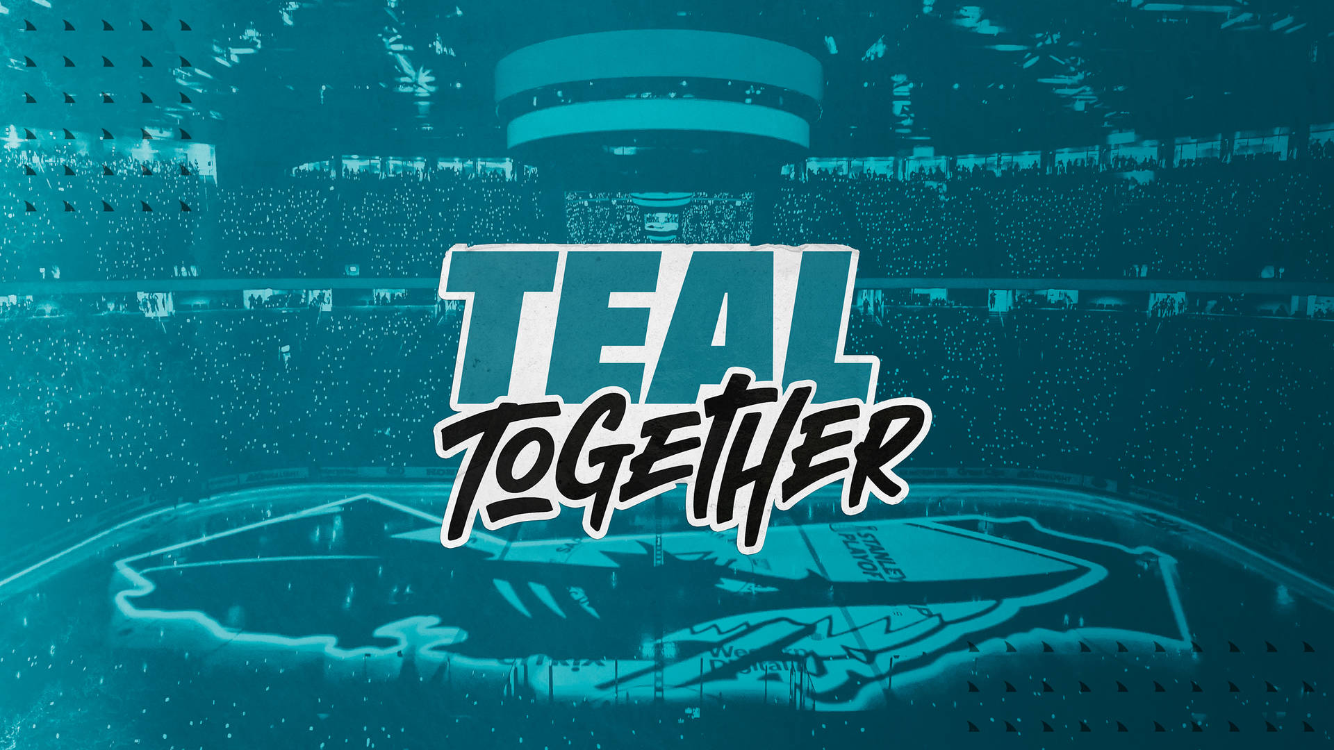 San Jose Sharks Teal Together Background