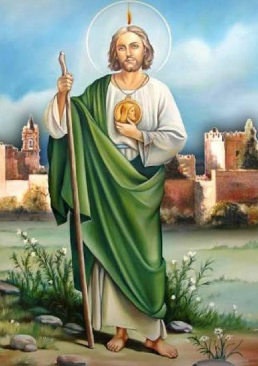 San Judas Tadeo Paint Background