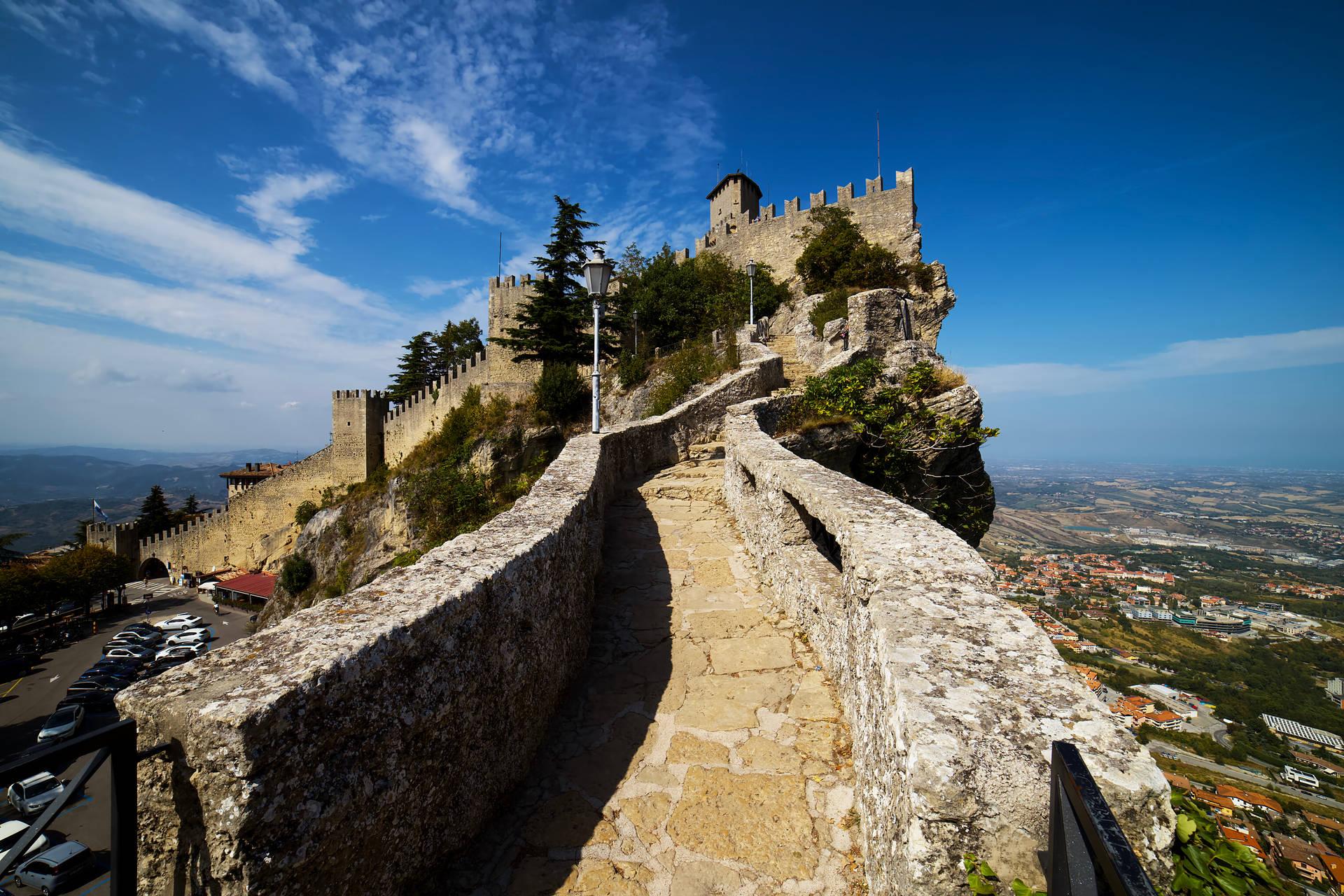 San Marino Cesta Tower Background