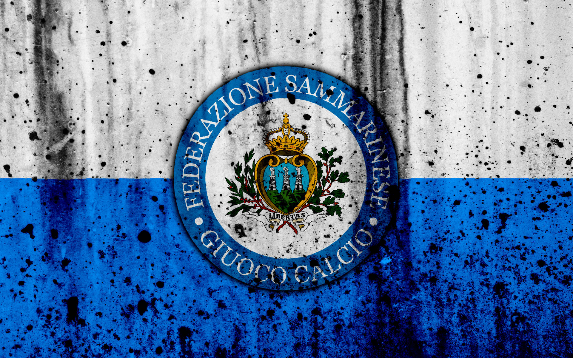 San Marino Flag Grunge Art Background