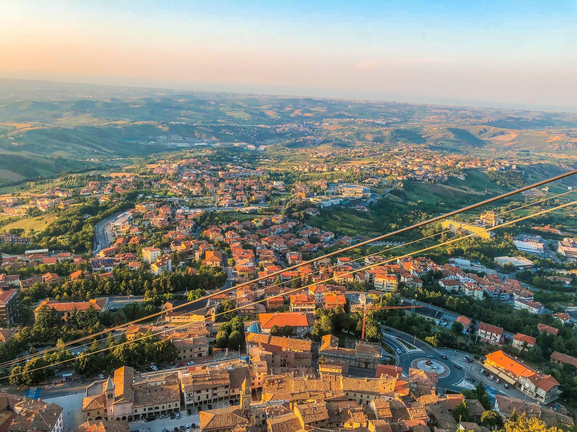 San Marino Forlì Cesena Aerial View Background