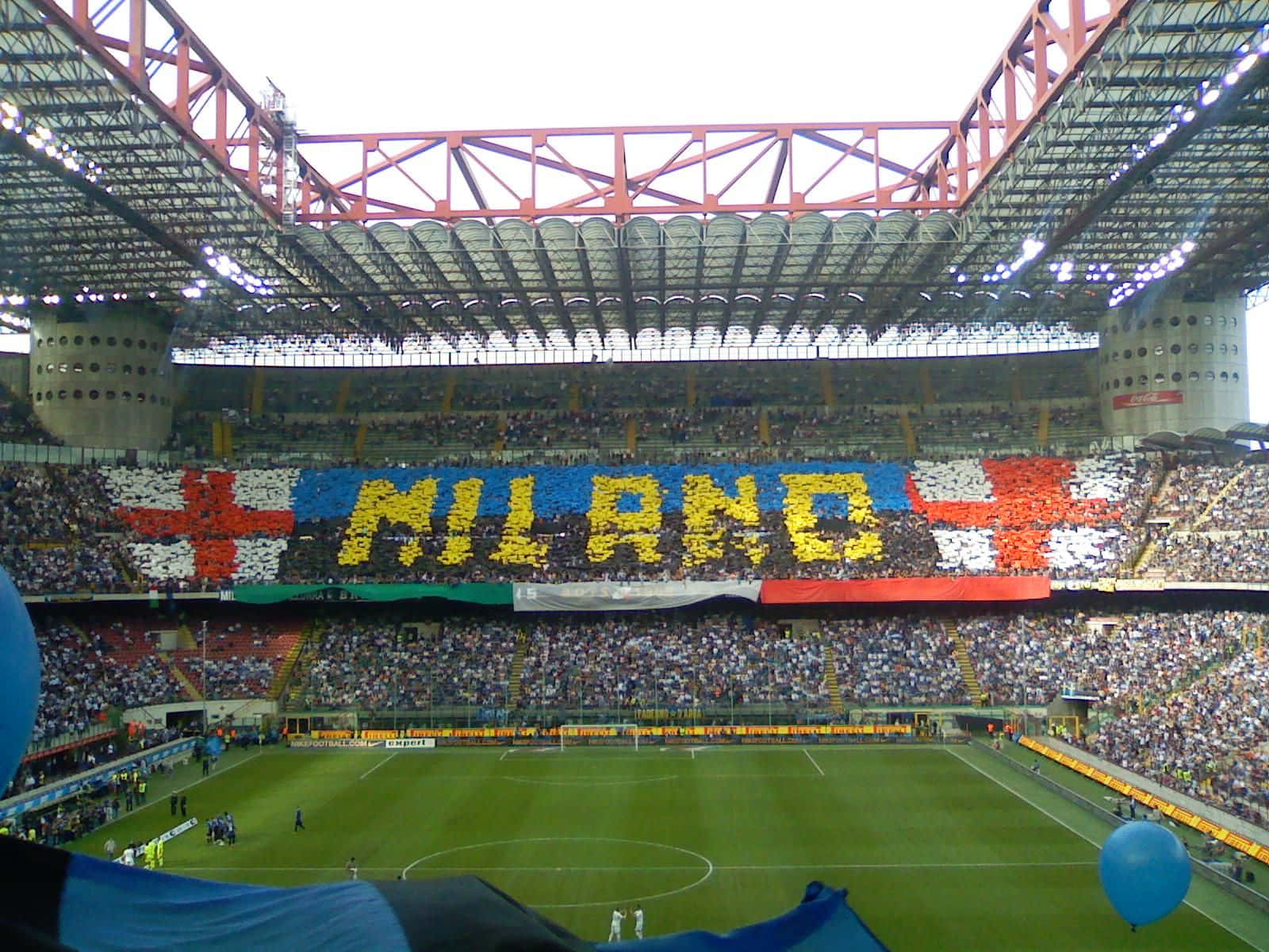 San Siro Stadium Crowd Tifo Display