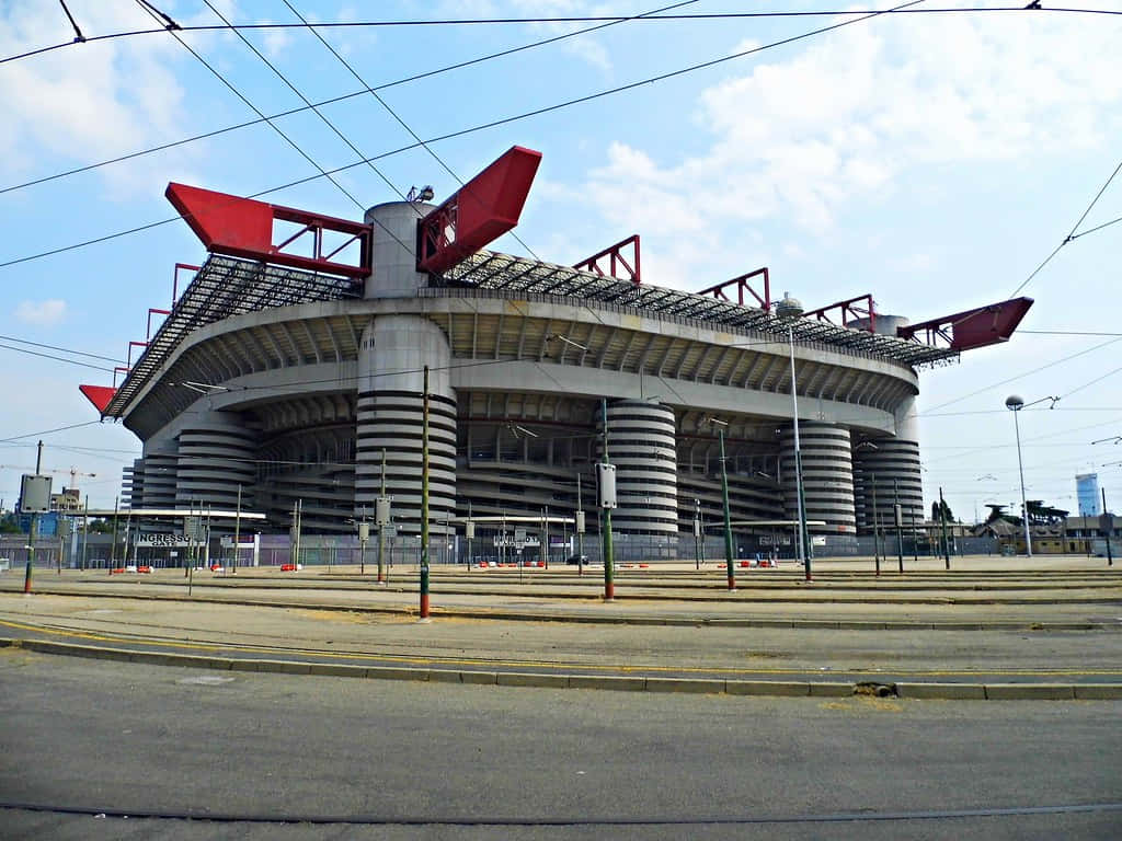 San Siro Stadium Exterior View Background