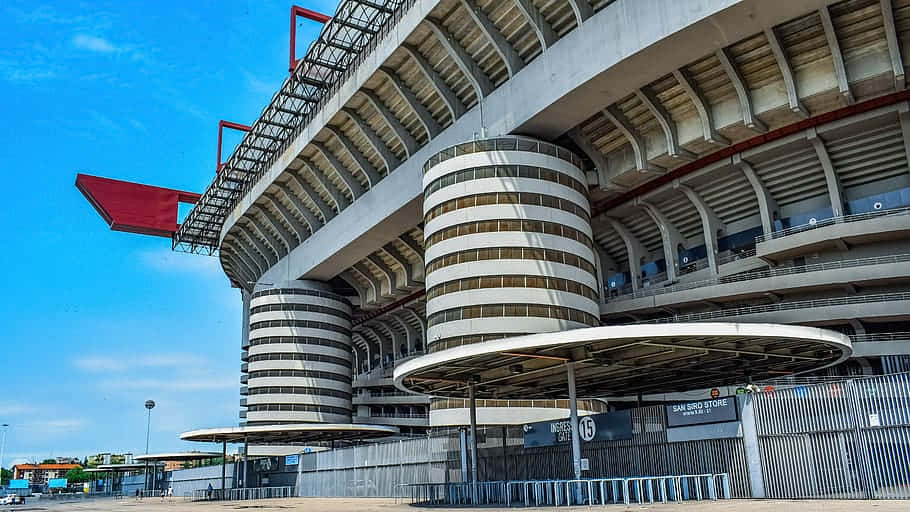 San Siro Stadium Exterior View Background