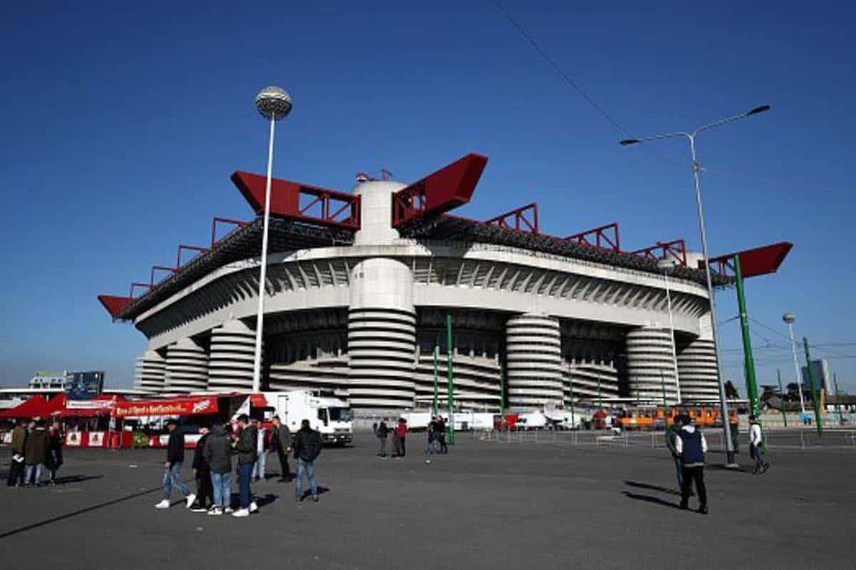 San Siro Stadium Exterior View Background