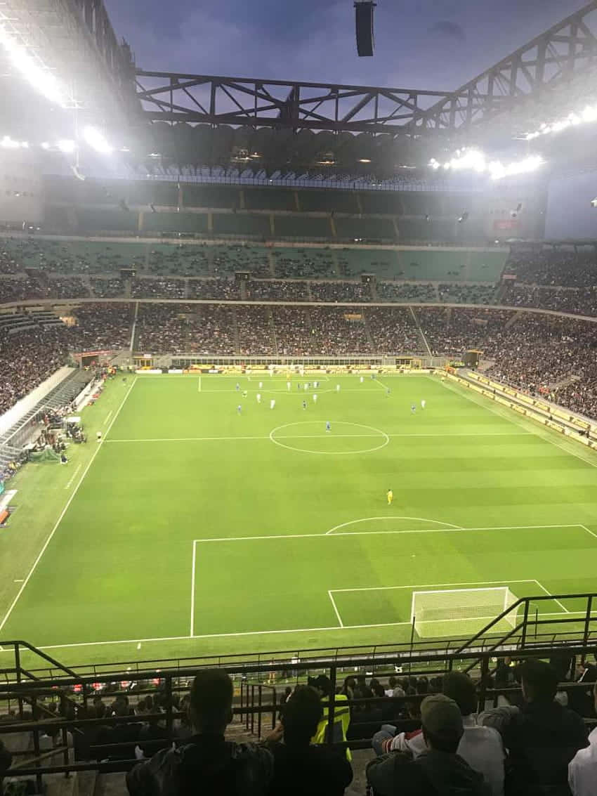 San Siro Stadium Football Match Background