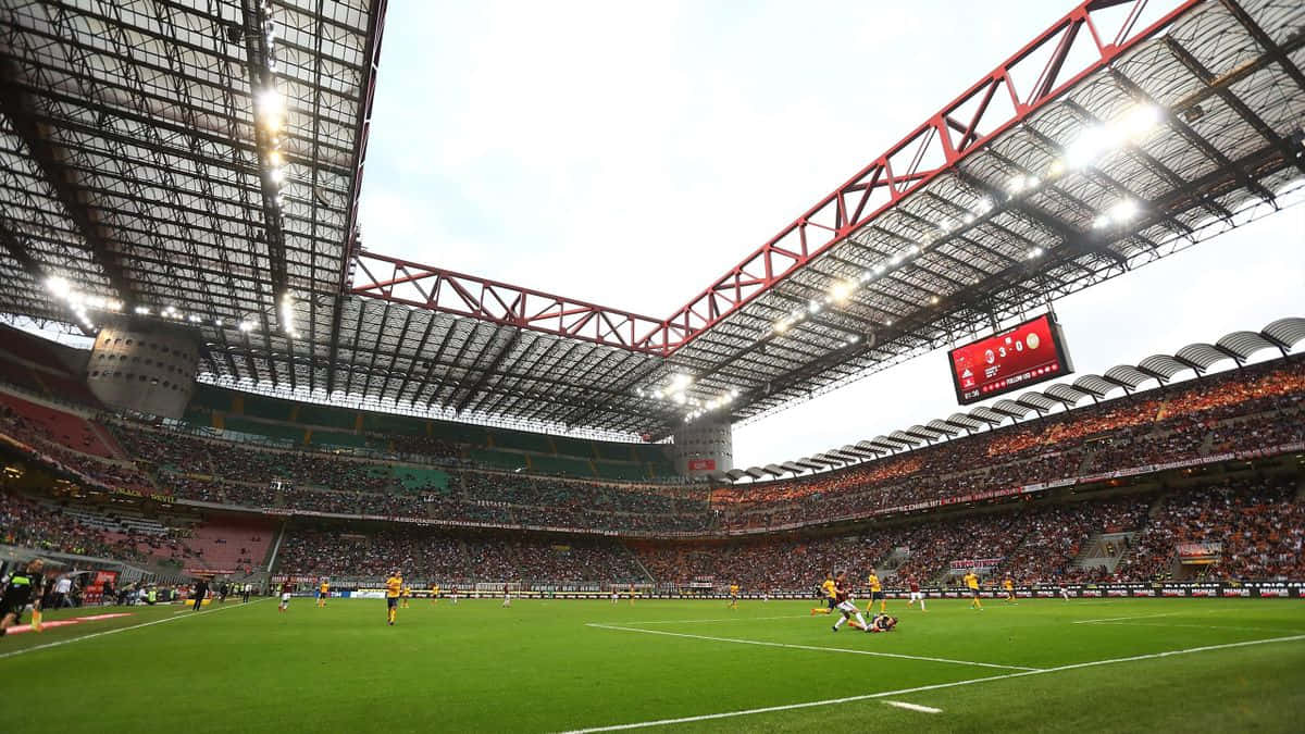 San Siro Stadium Football Match Background