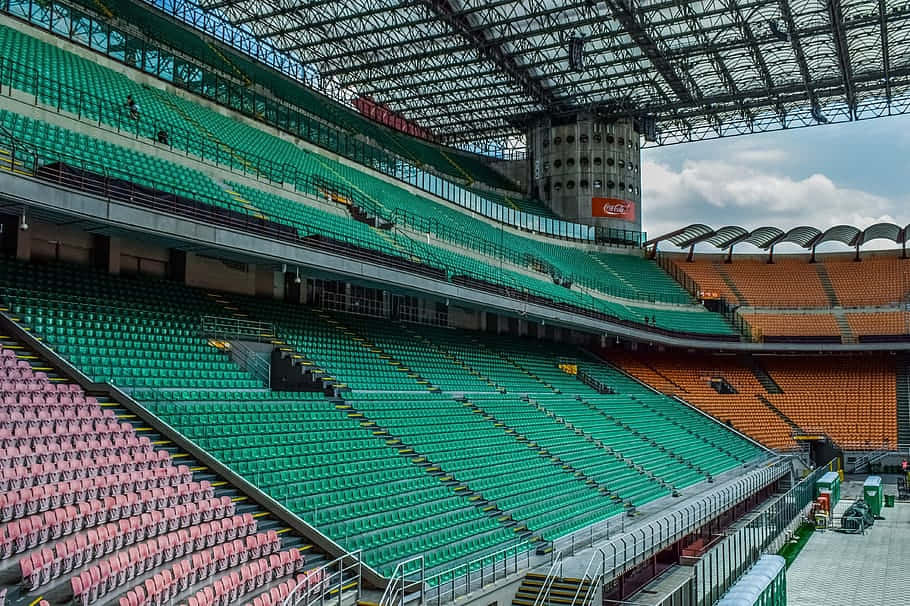 San Siro Stadium Interior View Background