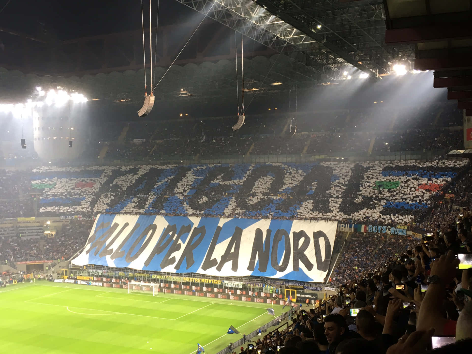 San Siro Stadium Tifo Display Background
