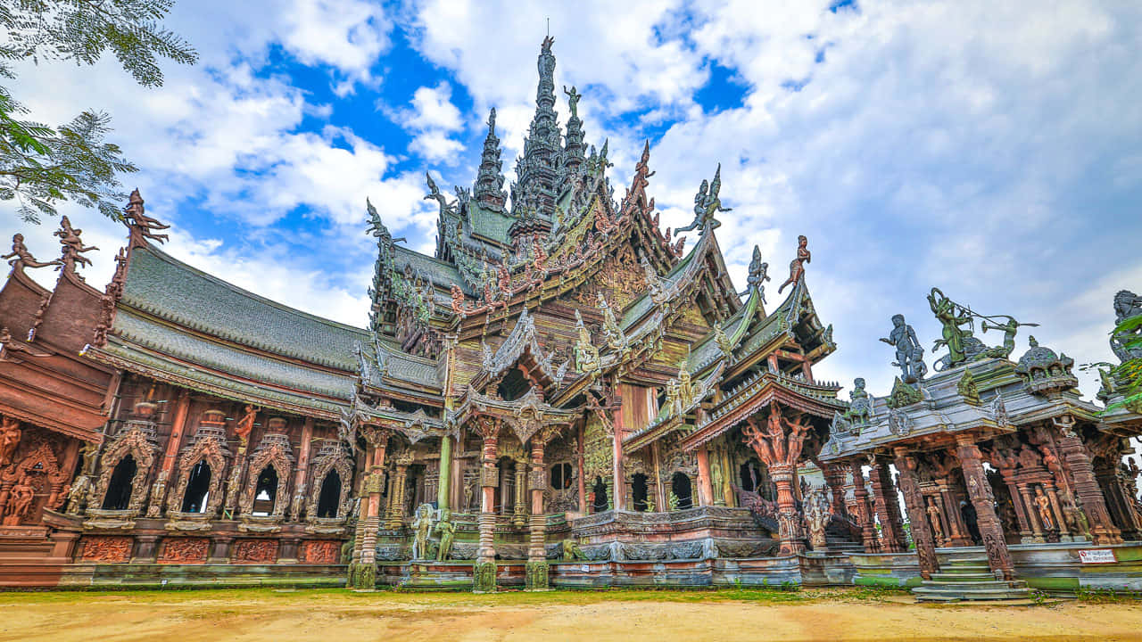 Sanctuary Of Truth Beneath The Blue Sky Desktop Background