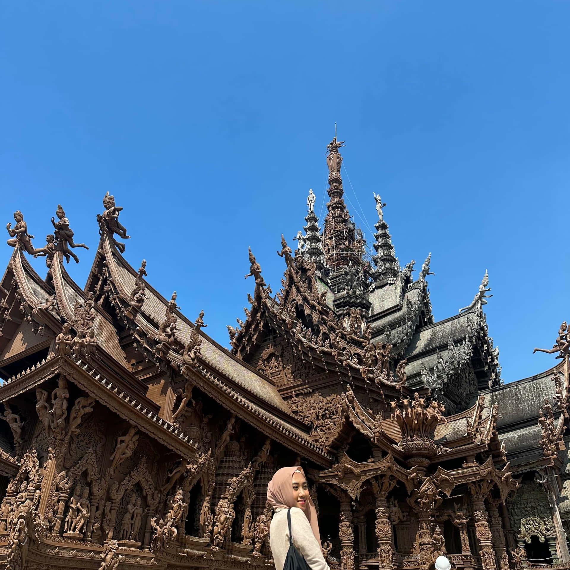 Sanctuary Of Truth Beneath The Blue Sky Square Background