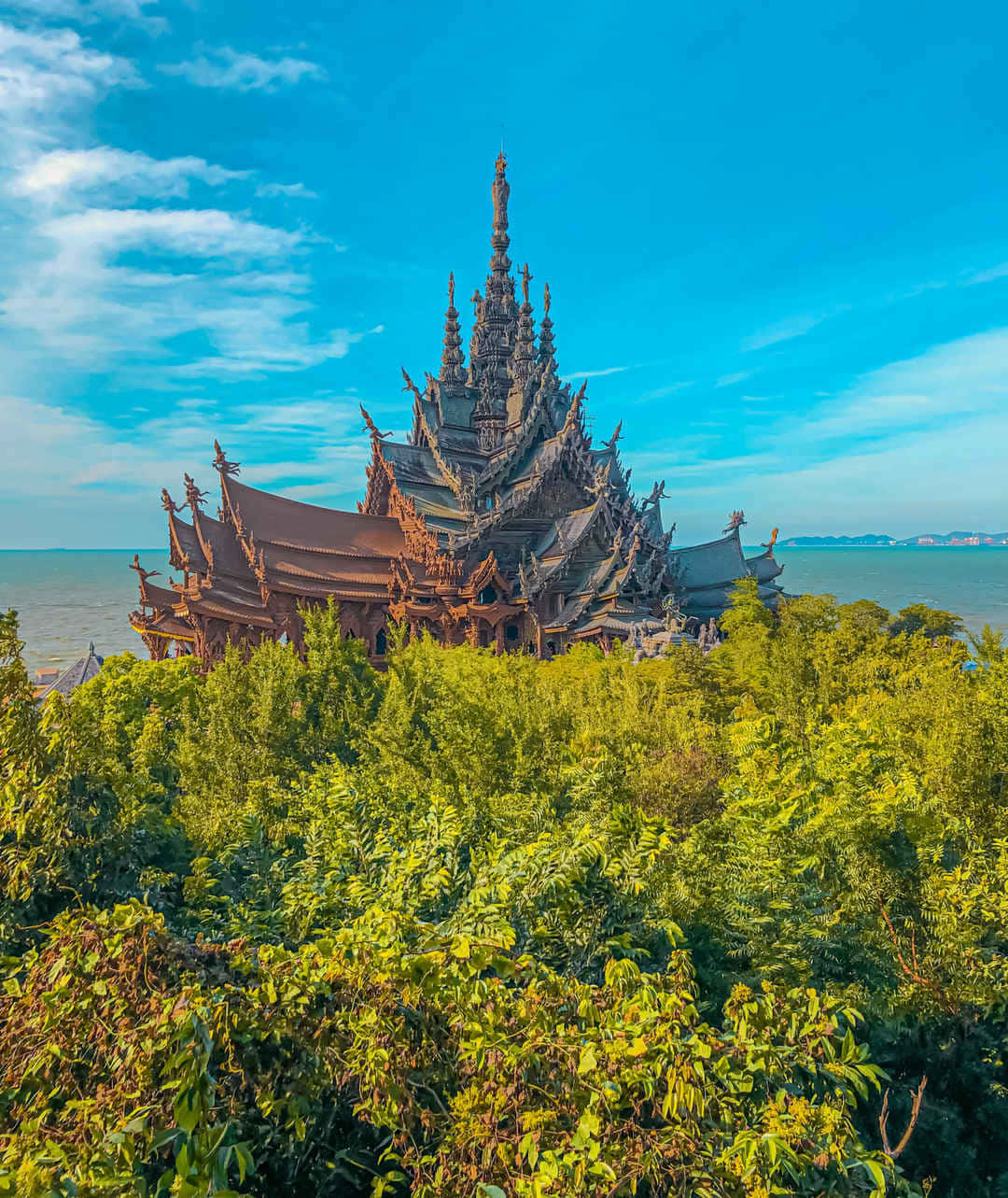 Sanctuary Of Truth Towering Over The Forest Trees