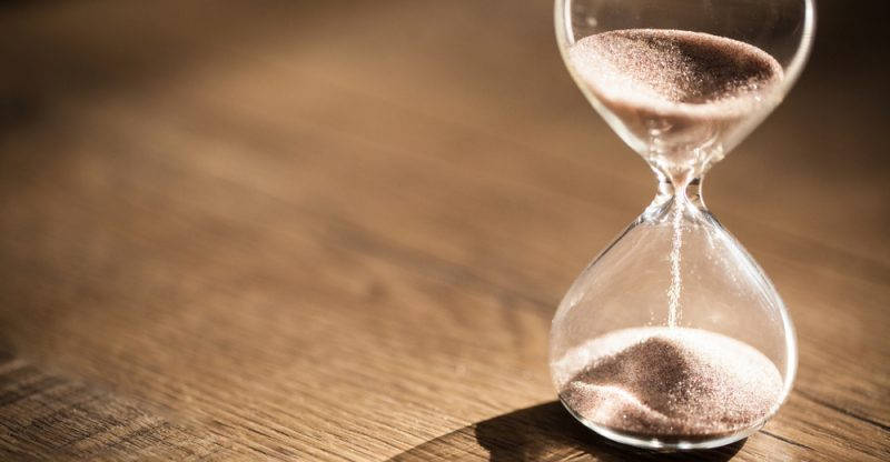 Sand Timer On Table Tiempo Background Background