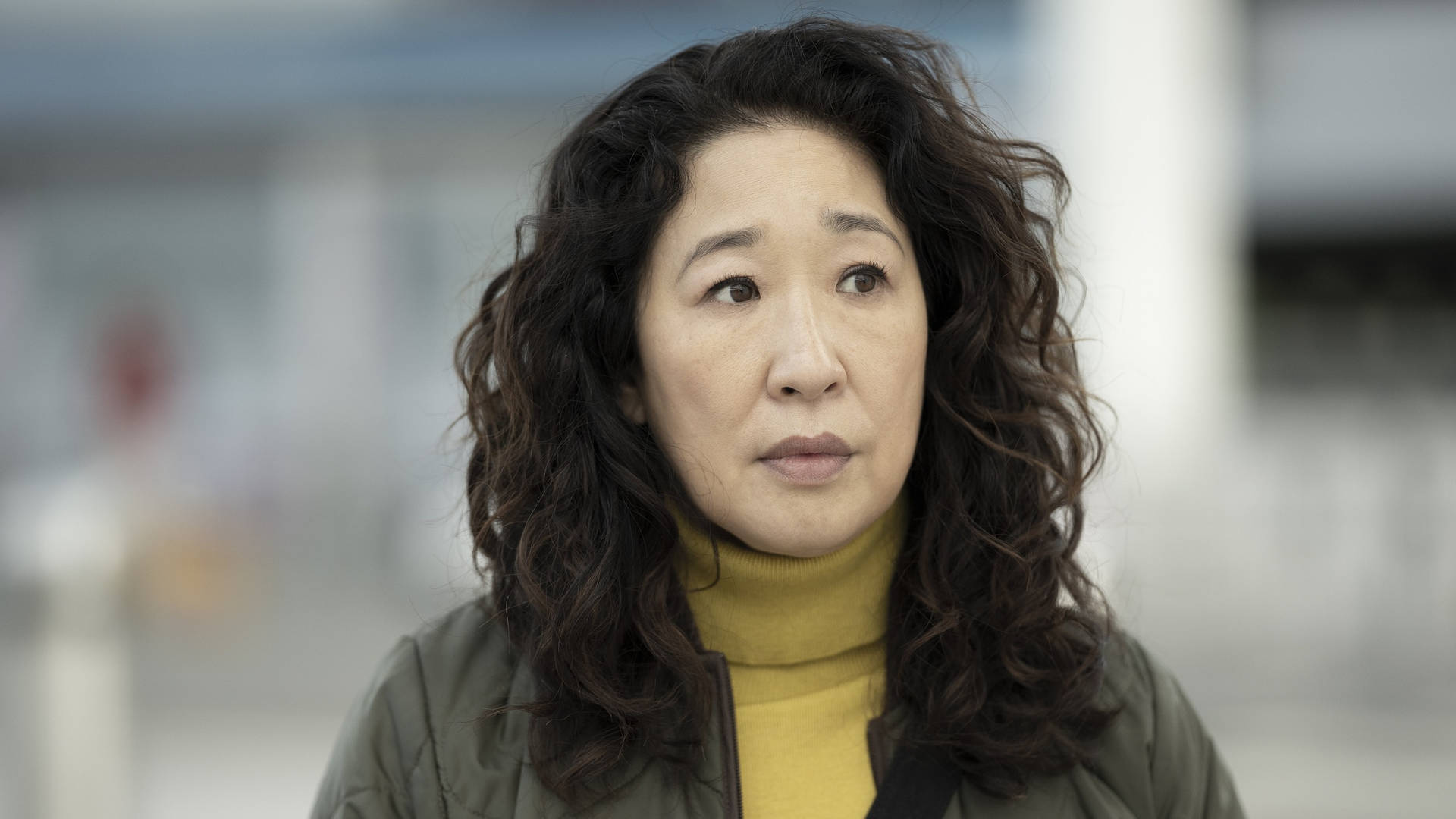 Sandra Oh Portraying Eve Polastri In High-resolution Image Background