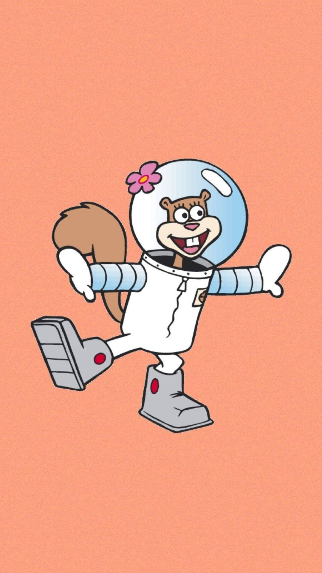 Sandy Cheeks Cartoon Art Background