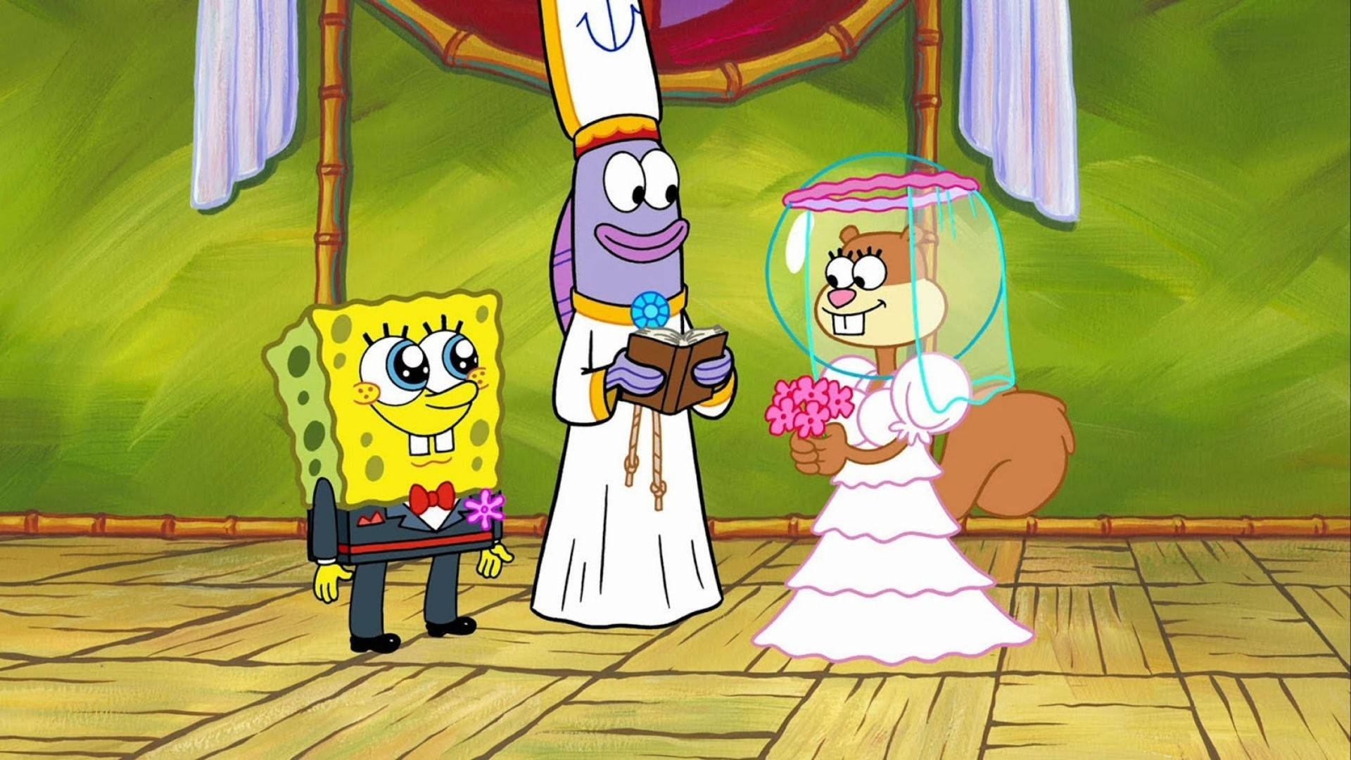 Sandy Cheeks Spongebob Wedding Background