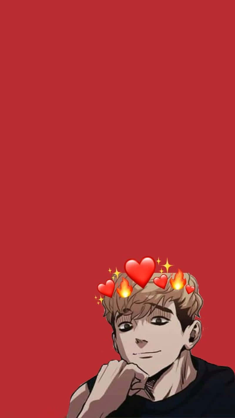 Sangwoo With Cute Emojis Background