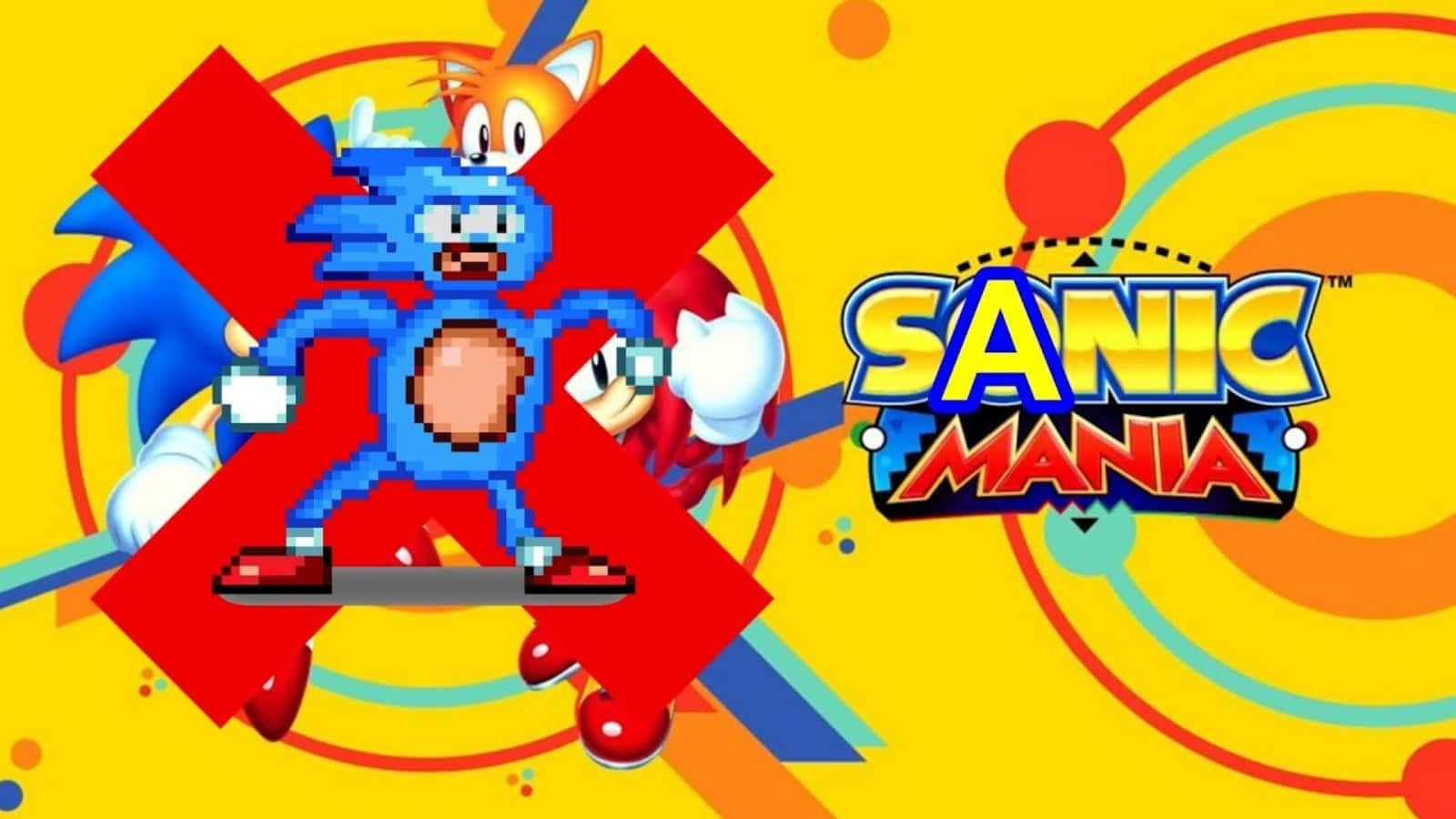 Sanic, The Fast And Quirky Hedgehog In Action Background