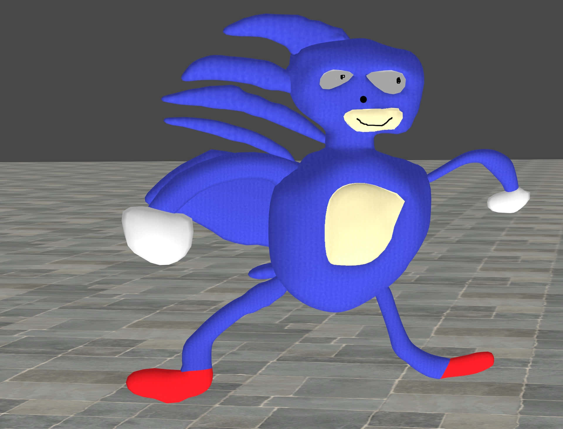 Sanic, The Fun Reinterpretation Of The Classic Game Character Sonic The Hedgehog Background