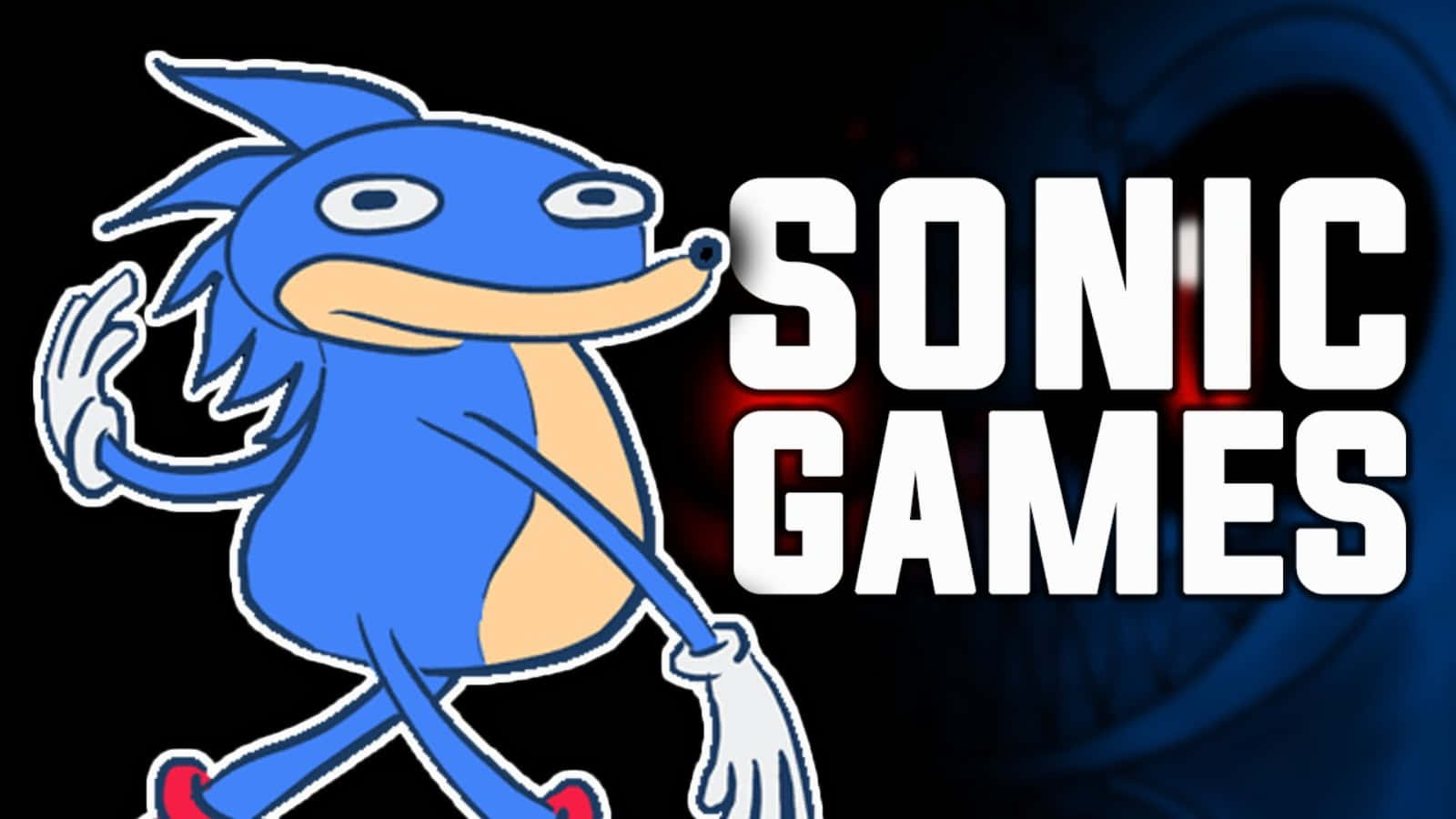 Sanic, The Warped Version Of Sonic In Action