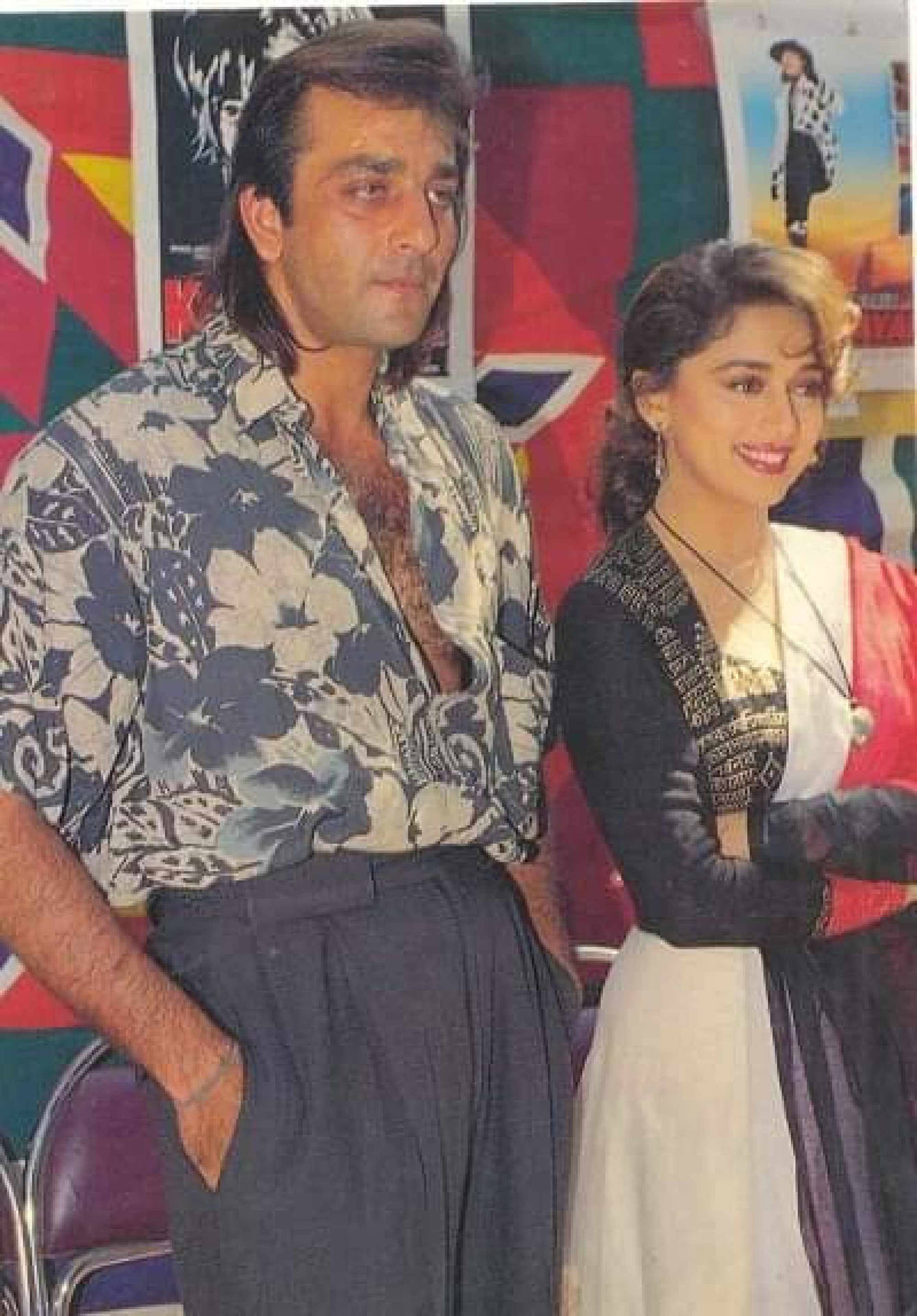 Sanjay And Madhuri For Khalnayak Background