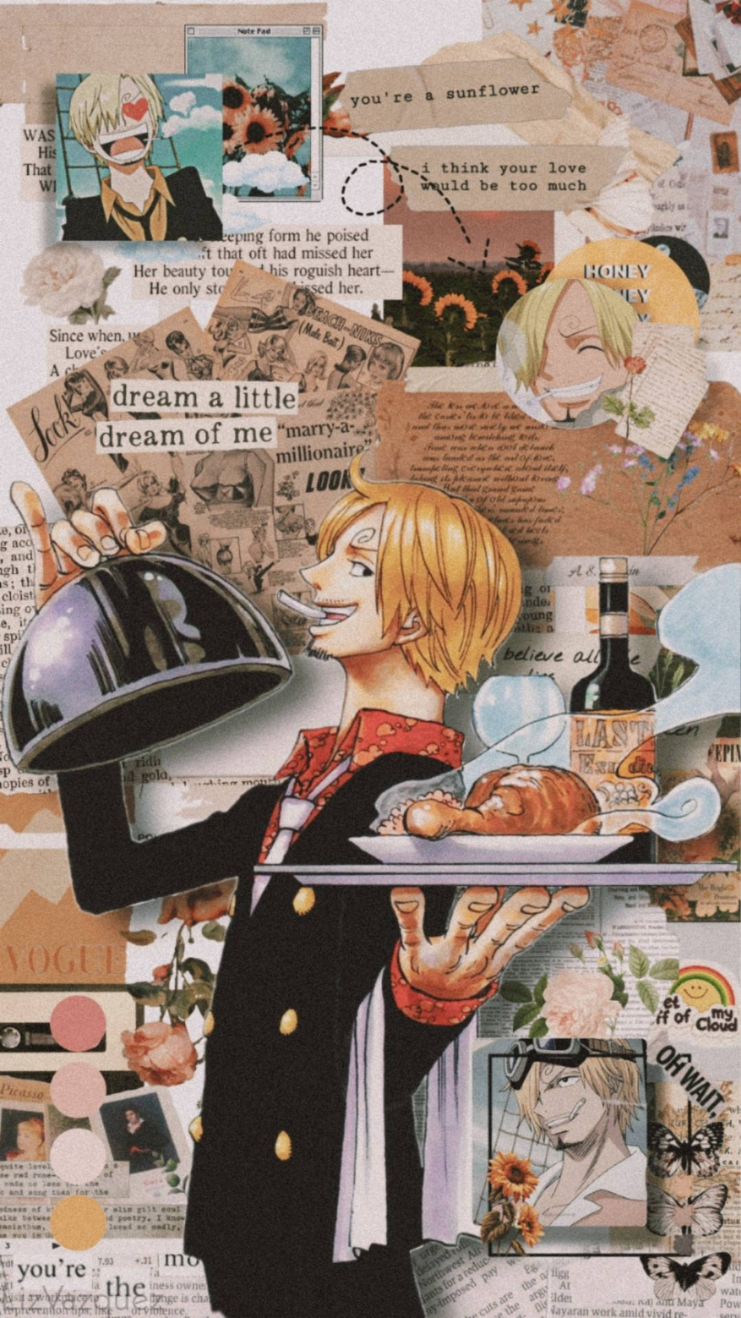 Sanji One Piece Aesthetic Background