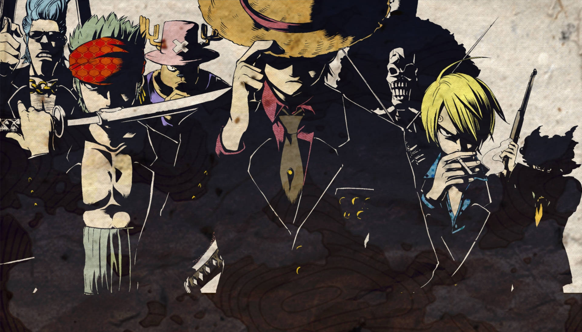 Sanji, The Pirate Chef, And Friends In A Dangerous Situation Background