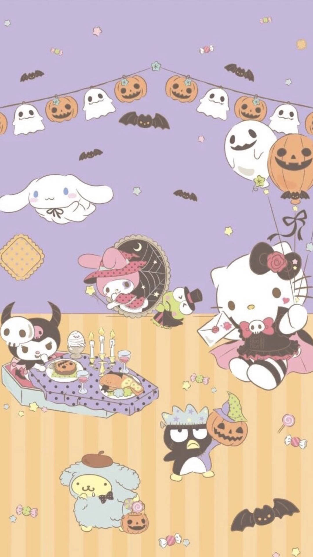 Sanrio Characters Halloween Party Background