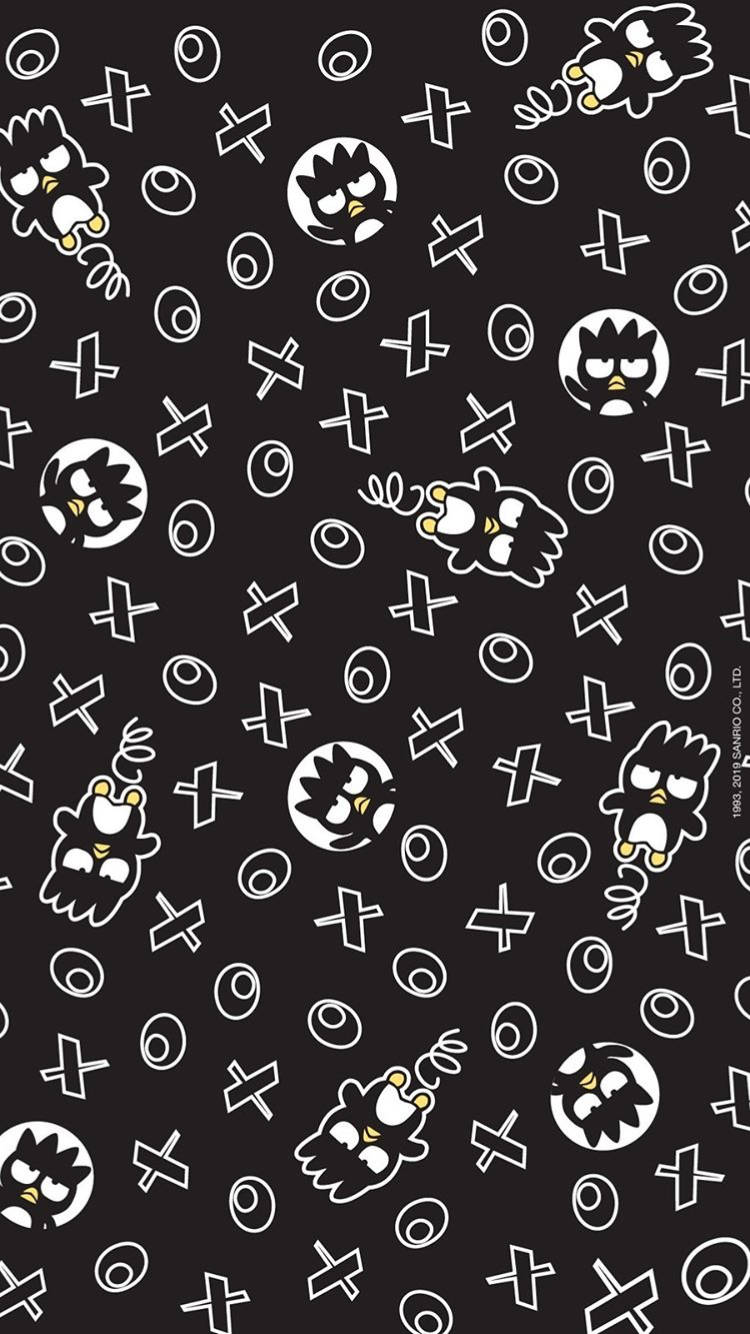 Sanrio's Badtz Maru Black And White Background