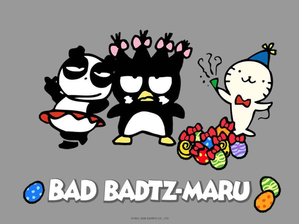 Sanrio's Easter Eggs With Badtz Maru Background