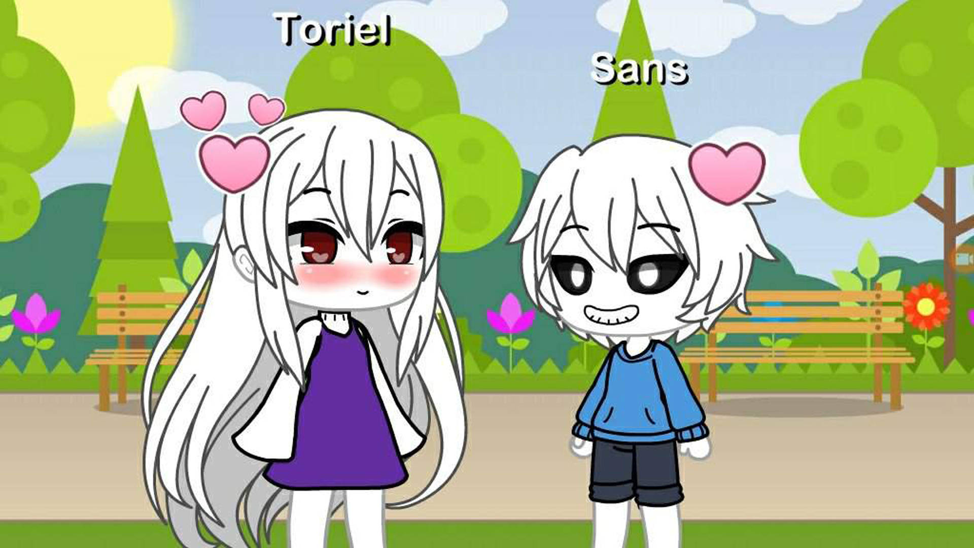 Sans And Toriel From Gacha Life Background