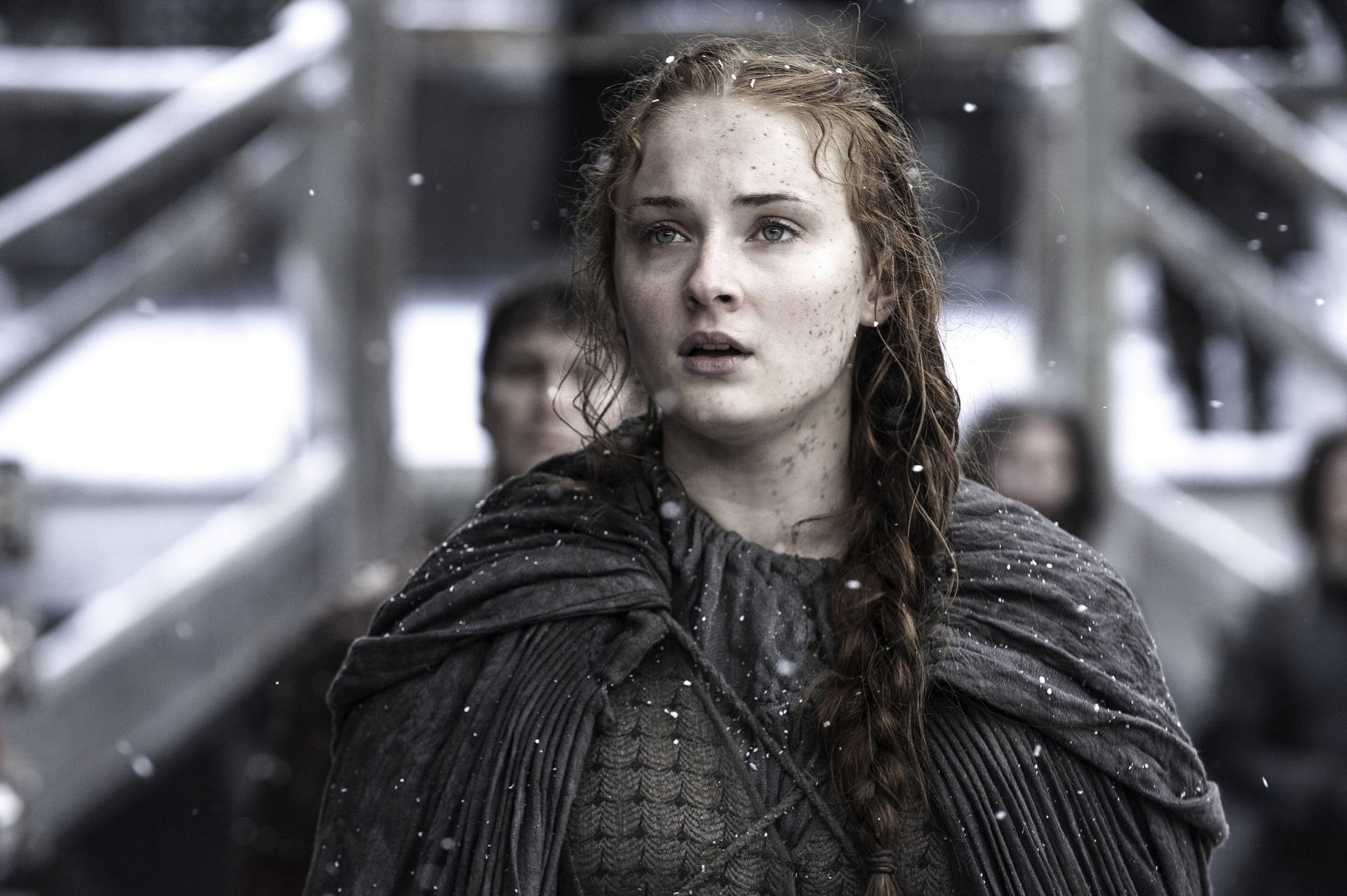 Sansa Stark In Snow Background