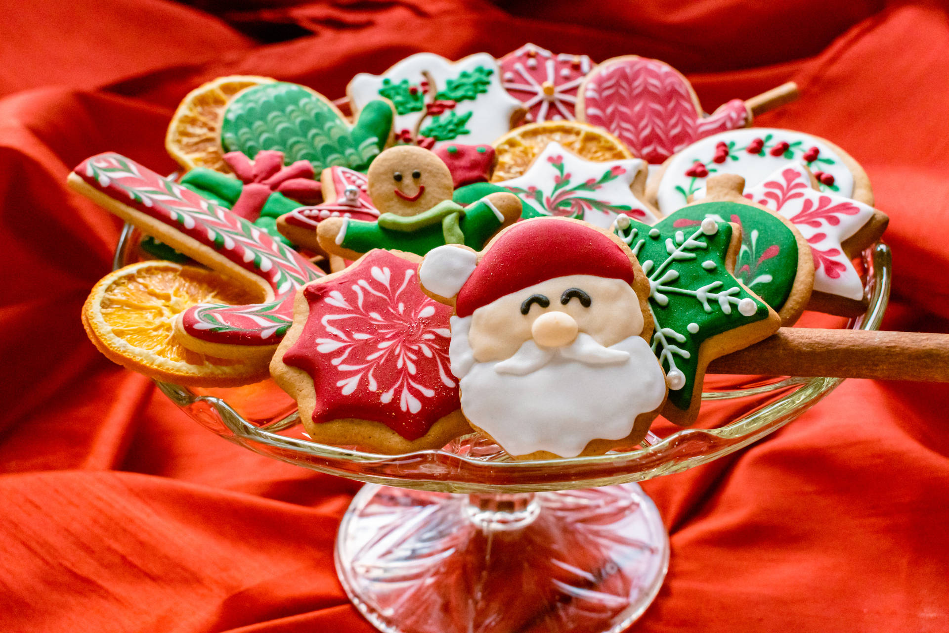Santa Claus Christmas Cookies Background