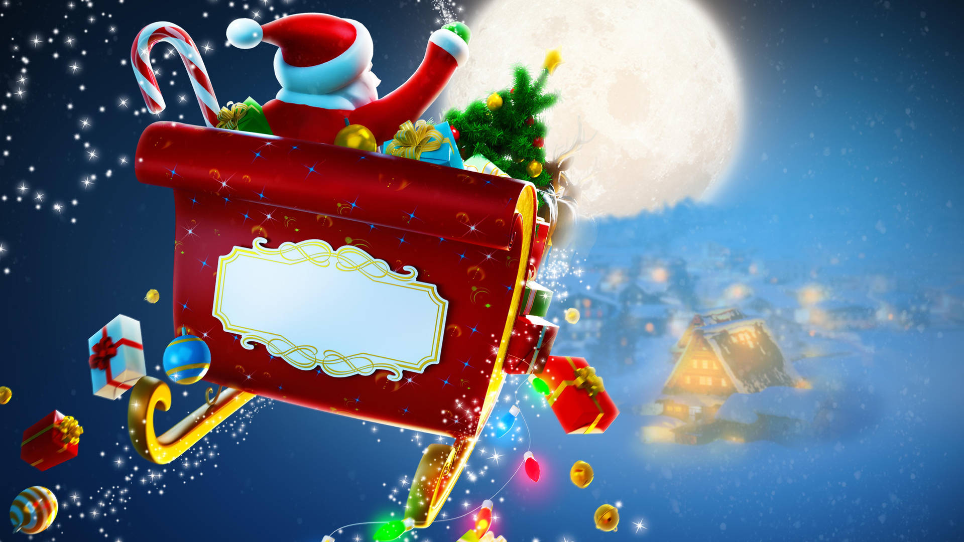 Santa Claus Digital Art Background