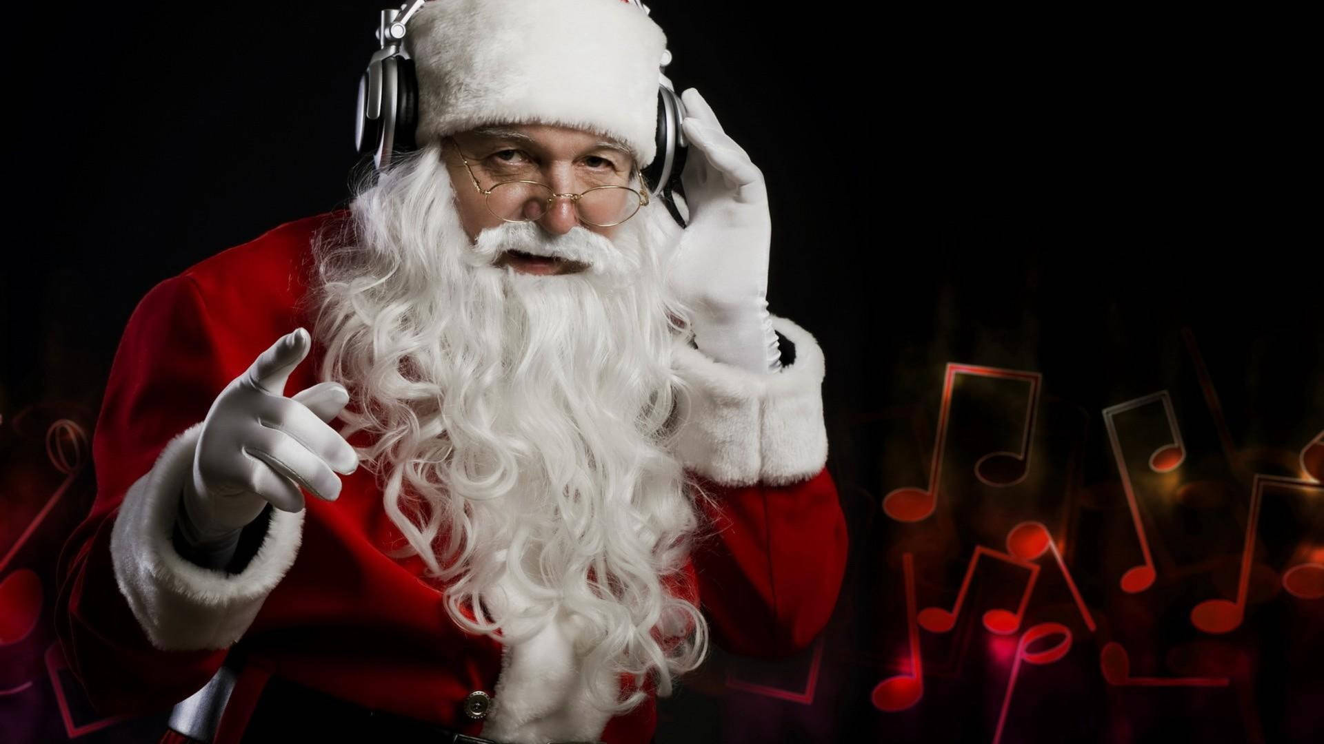 Santa Claus Listening Music Background