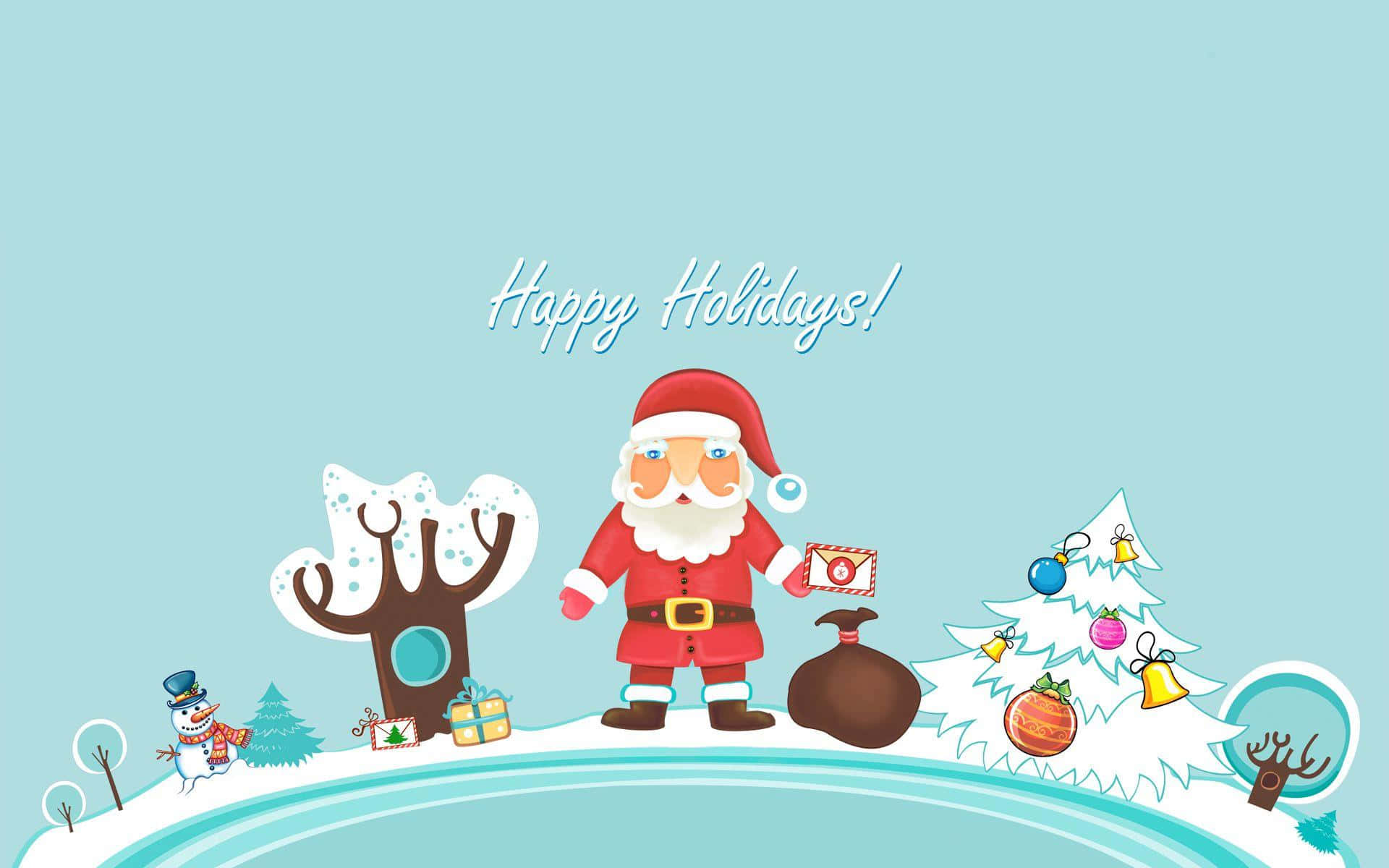 Santa Claus Spreading Cheer This Holiday Season! Background