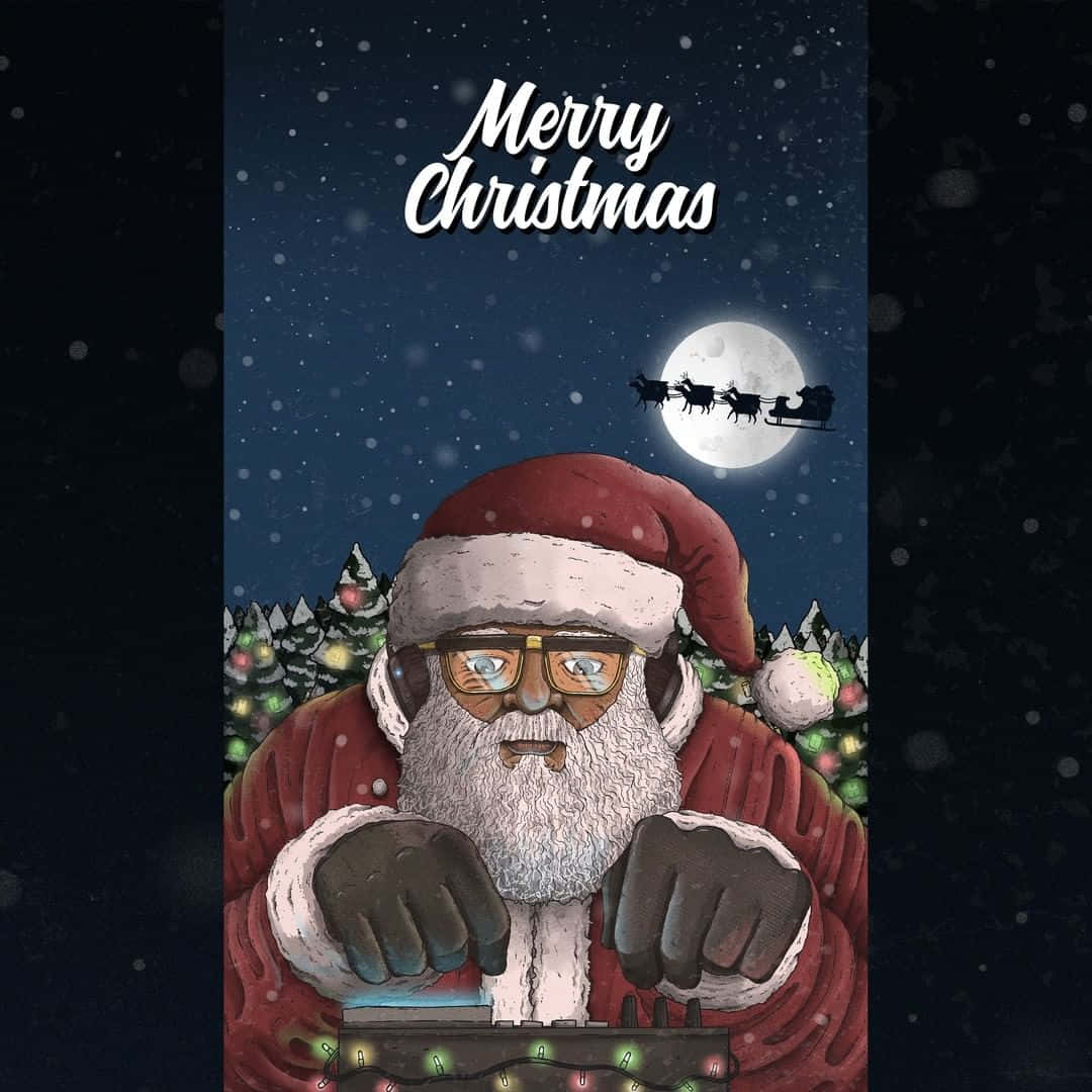 Santa Claus Typing Simple Aesthetic Cute Christmas