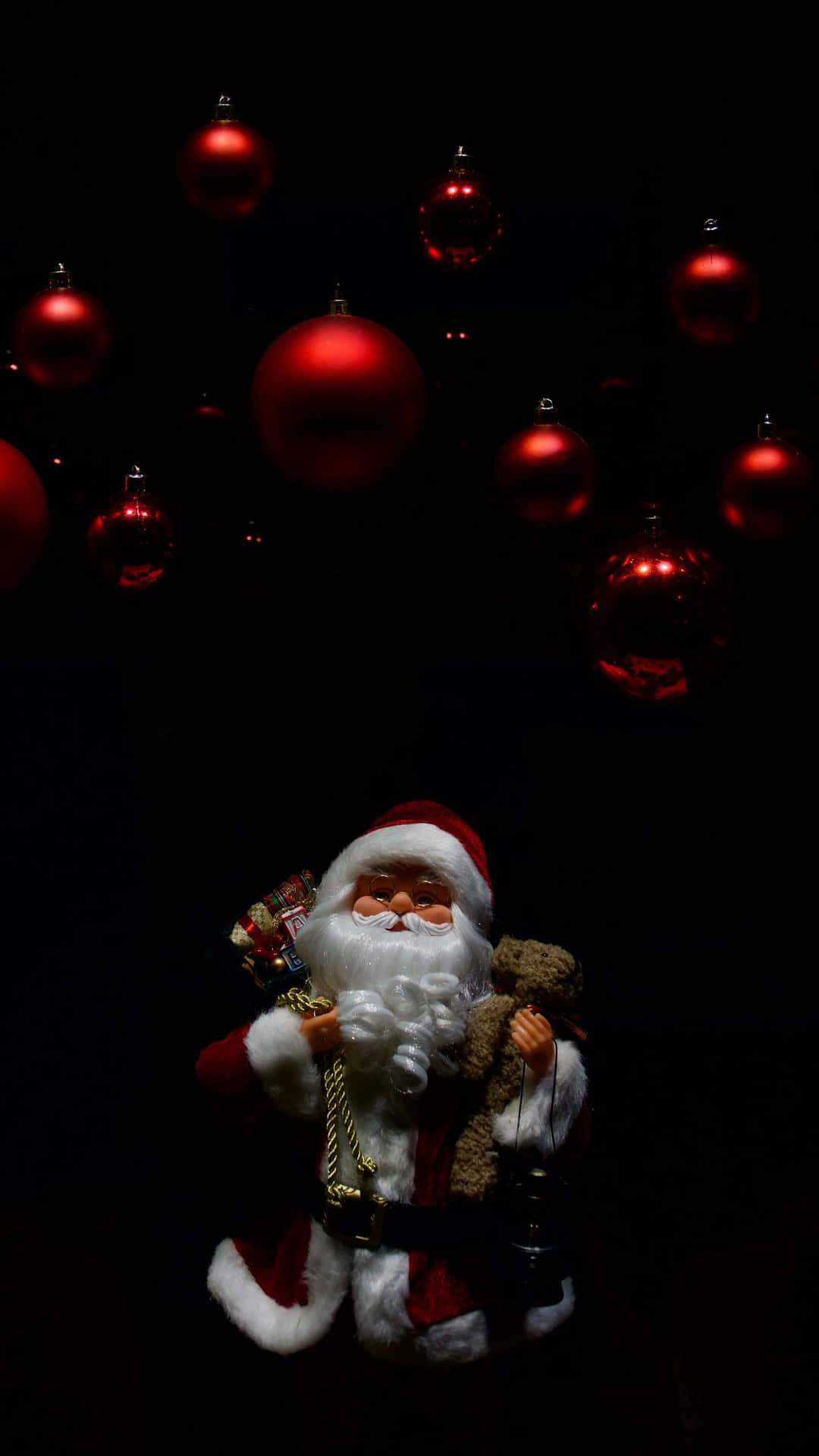 Santa Claus With Teddy Bear Background