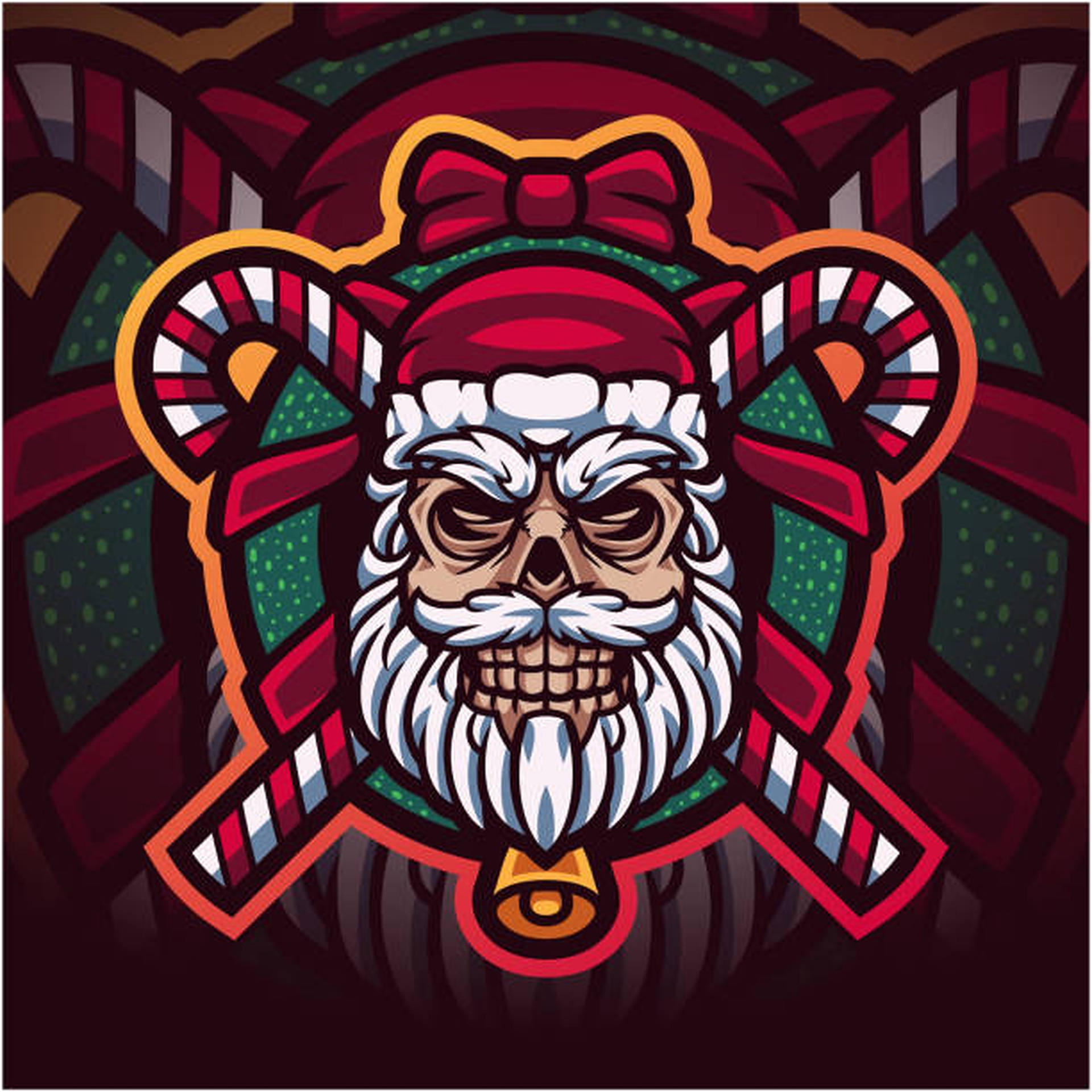 Santa Into Evil Jolly Roger Background