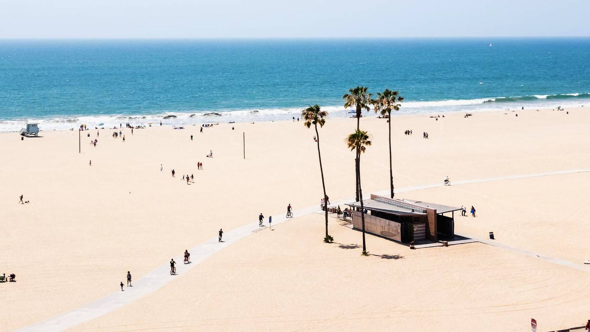 Santa Monica Beach Sand Background