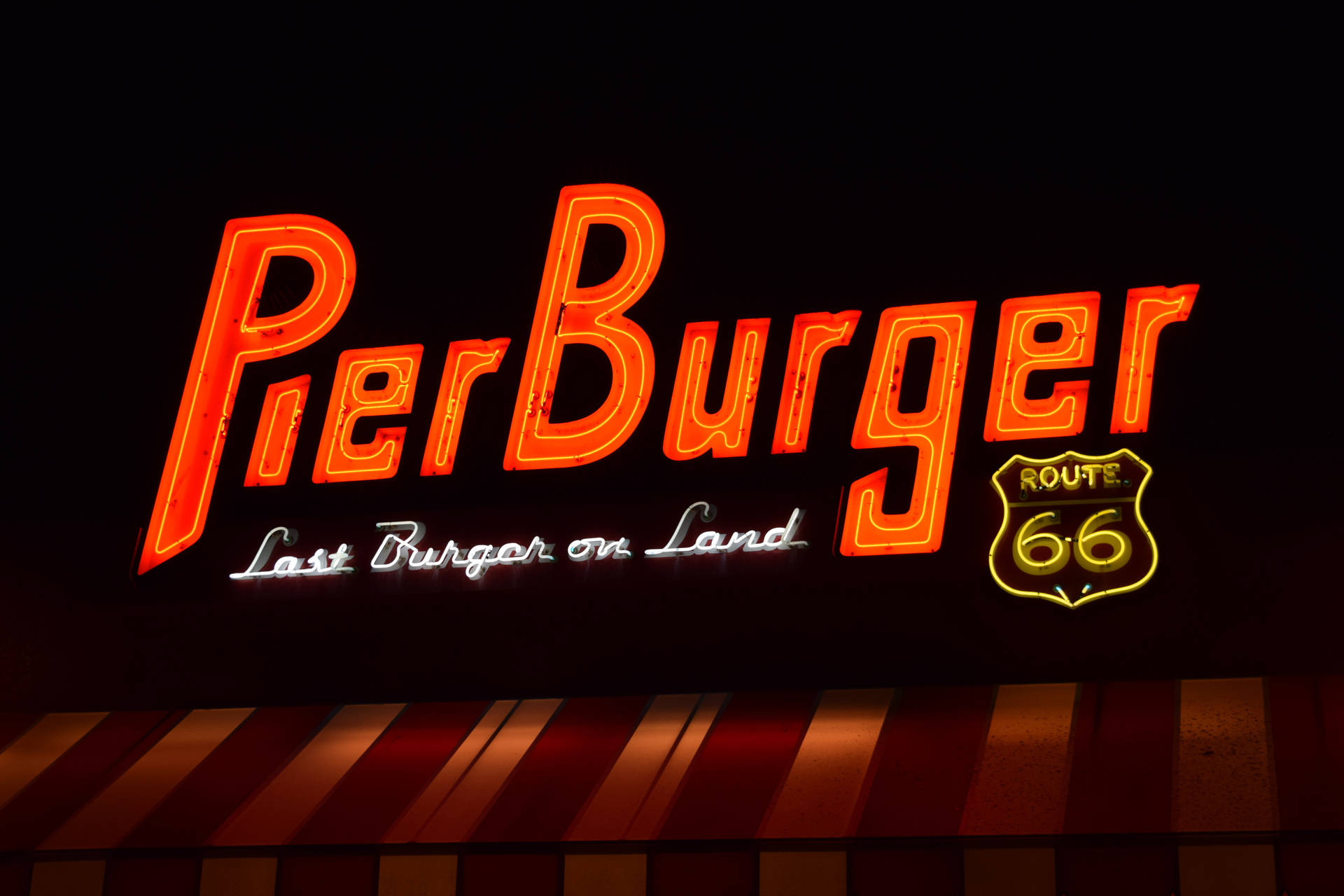 Santa Monica Pier Burger Background
