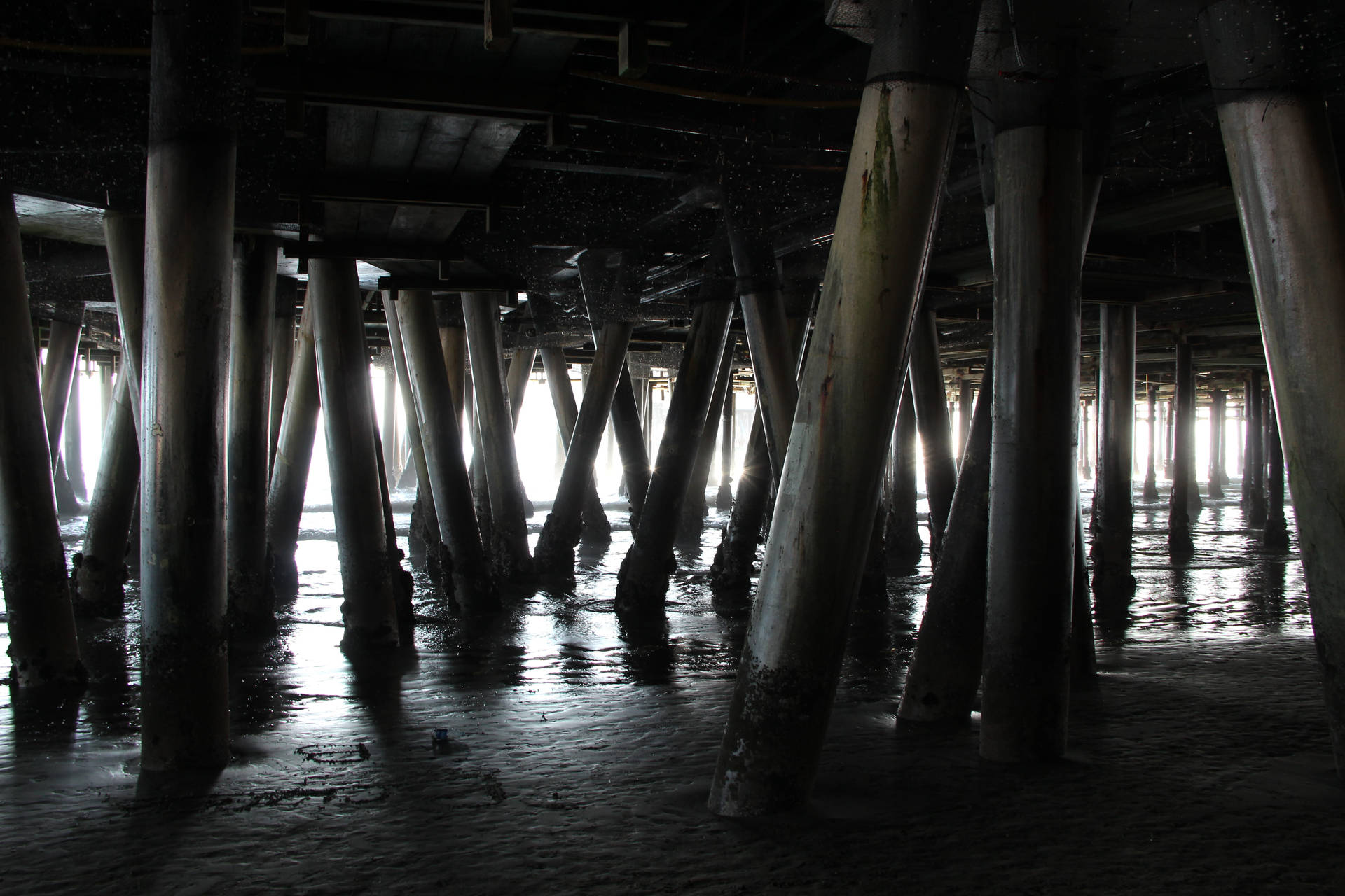 Santa Monica Pier Pillars Background