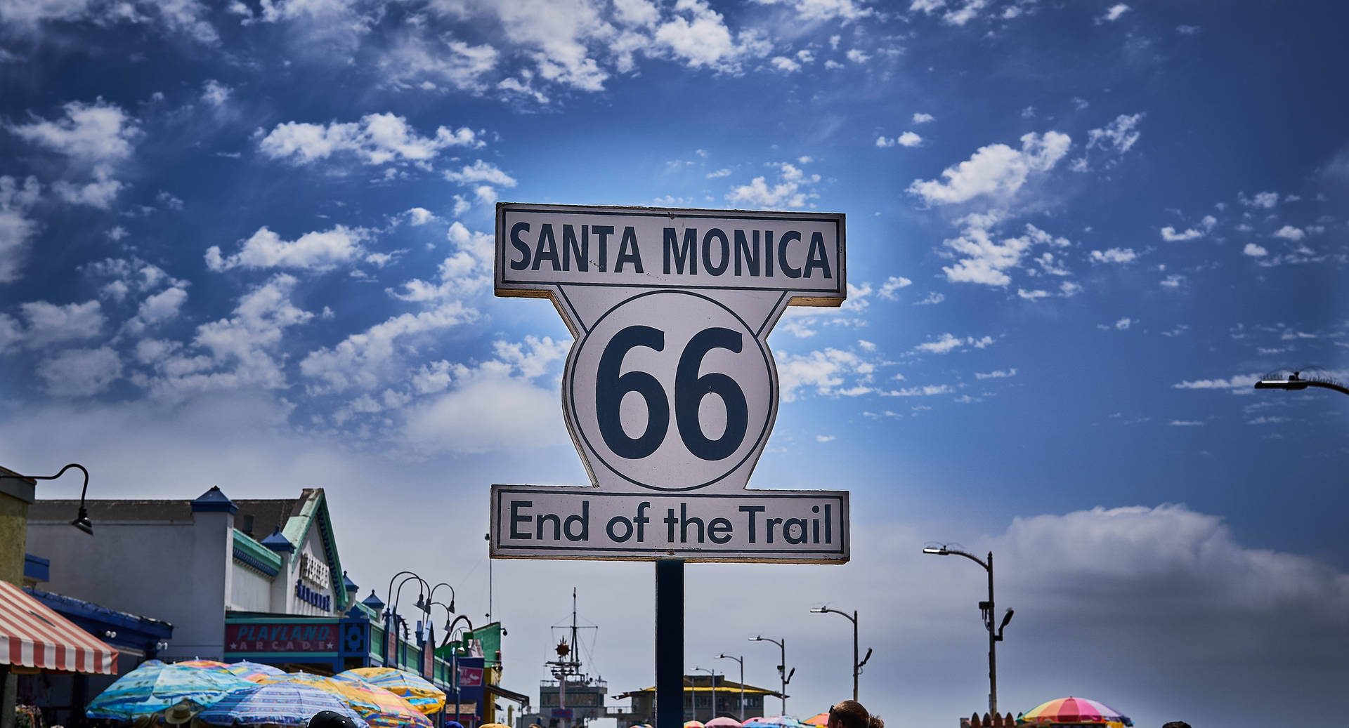 Santa Monica Route 66 Marker Background