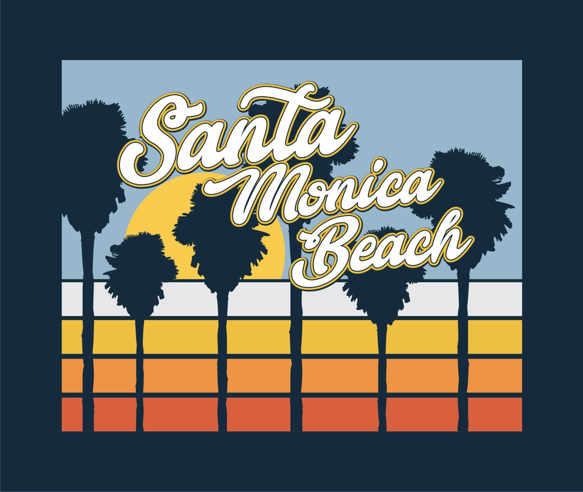 Santa Monica Typography Art