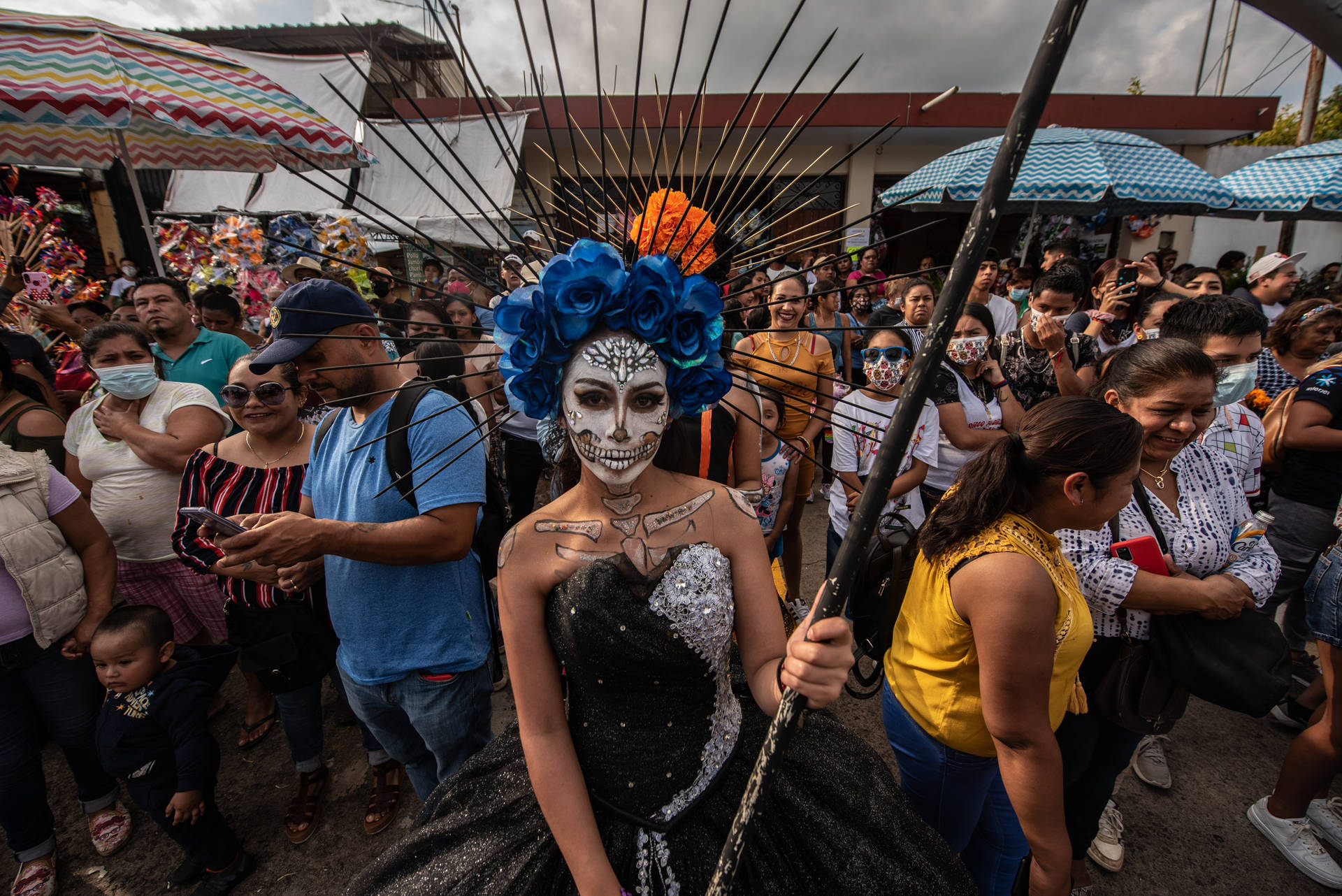 Santa Muerte Celebration Background